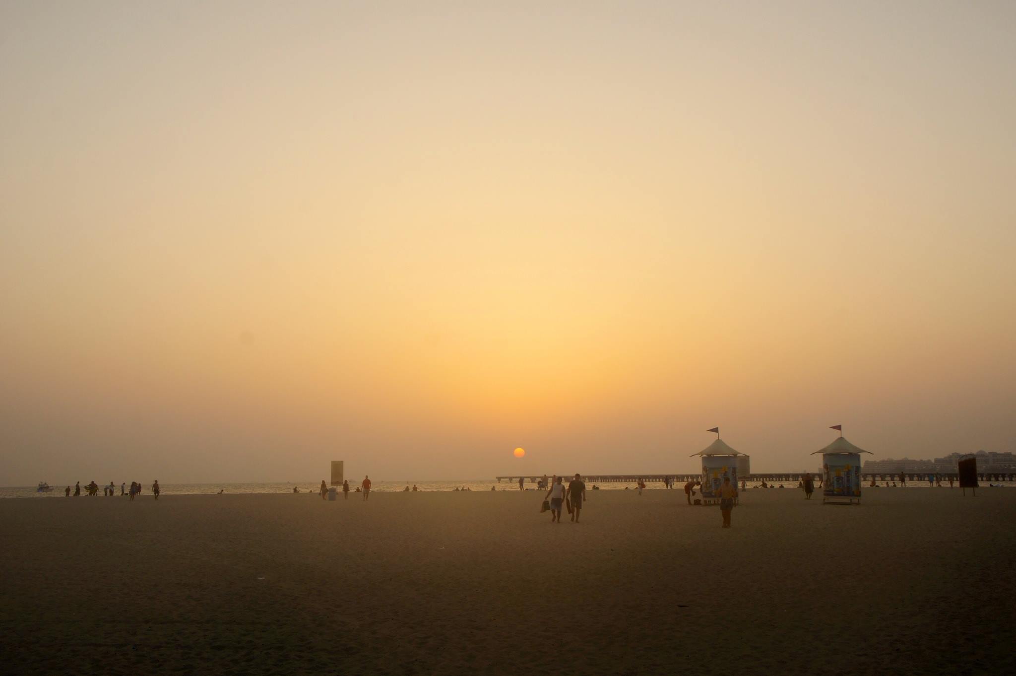 Dubai beach sunset