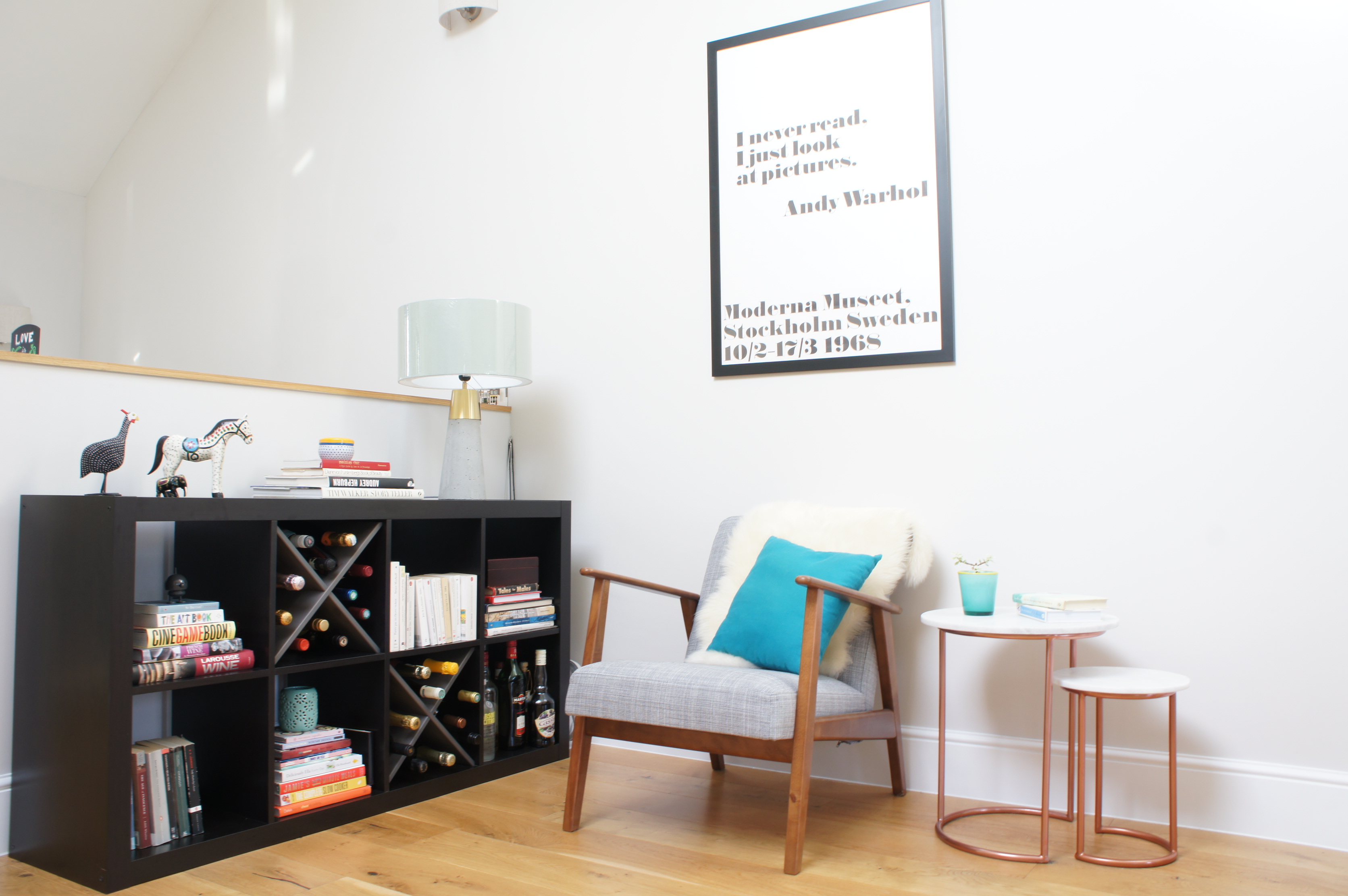 Living room reading nook interior design