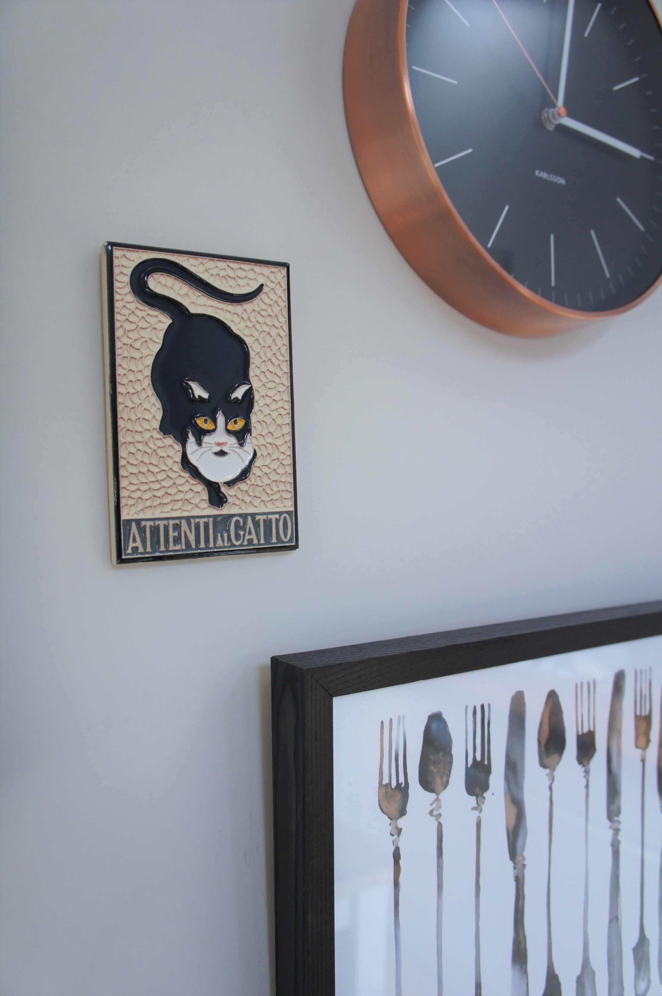Cat Amalfi ceramic Kitchen gallery wall