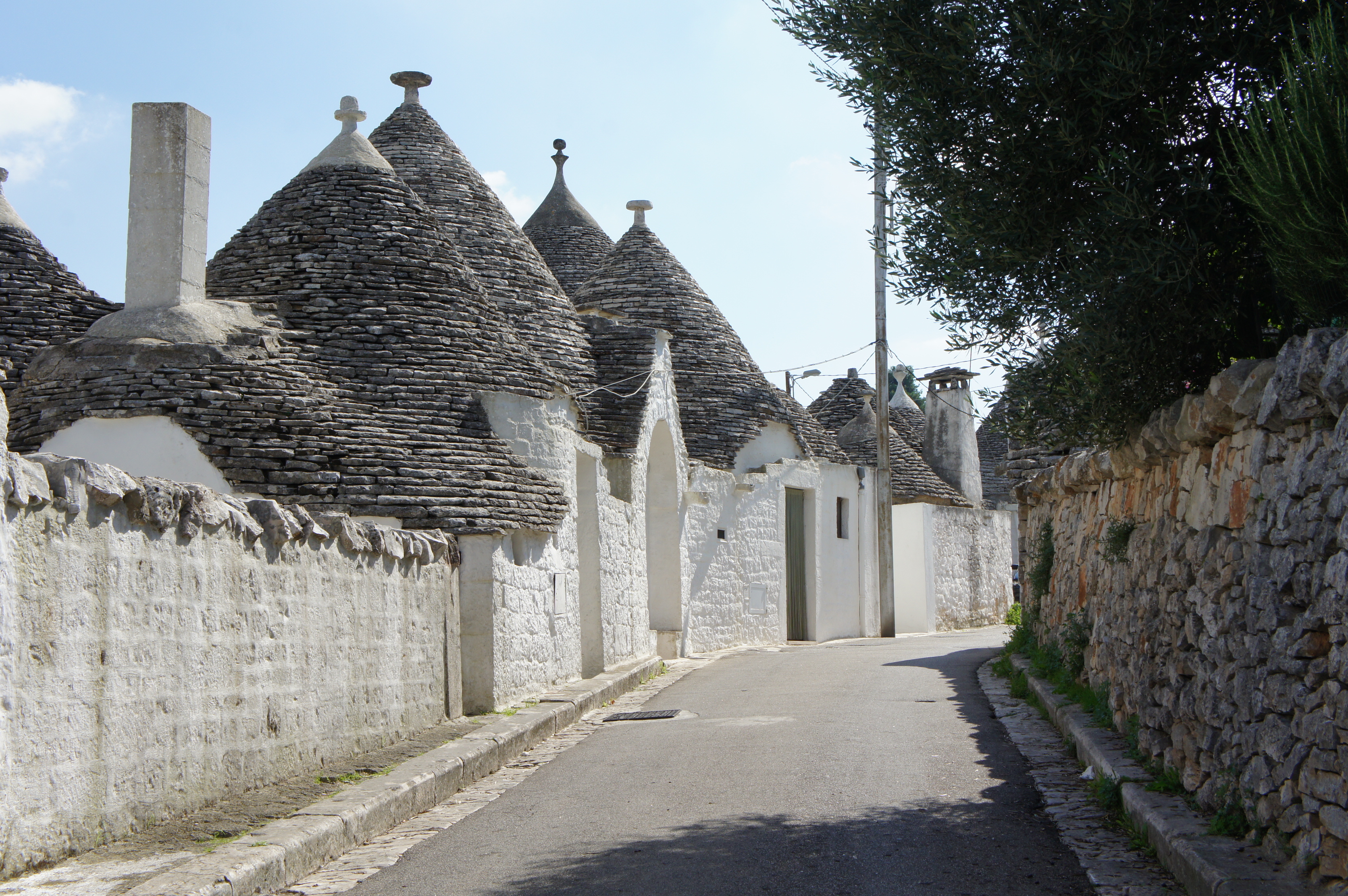 trullos in Alberobello