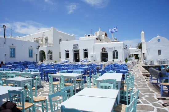 Naoussa main square Paros