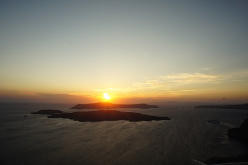 Santorini Santo Wines sunset