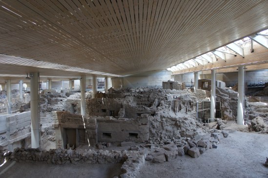 Akrotiri archaeological site Santorini