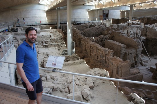 Akrotiri archaeological site Santorini