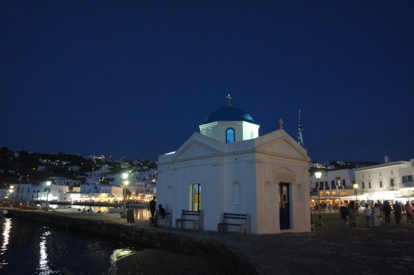 Agios Nikolaos by night Mykonos