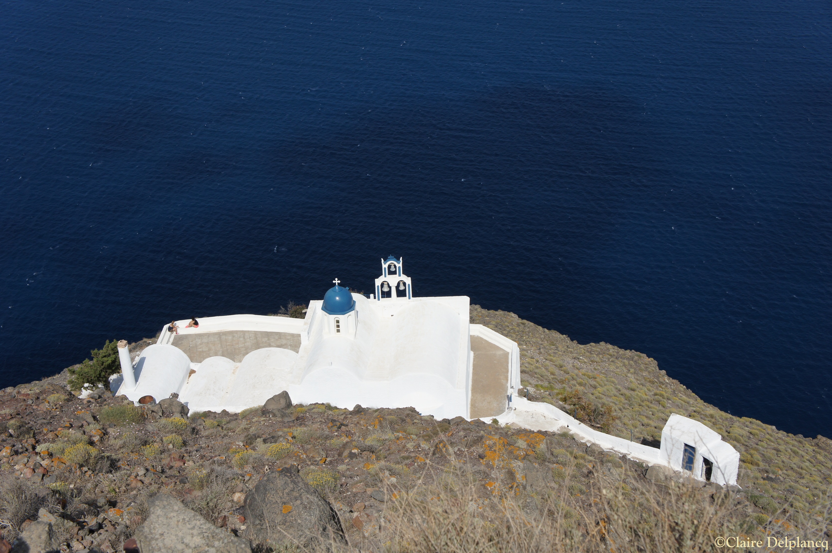 Church on Skaros Rock Santorini