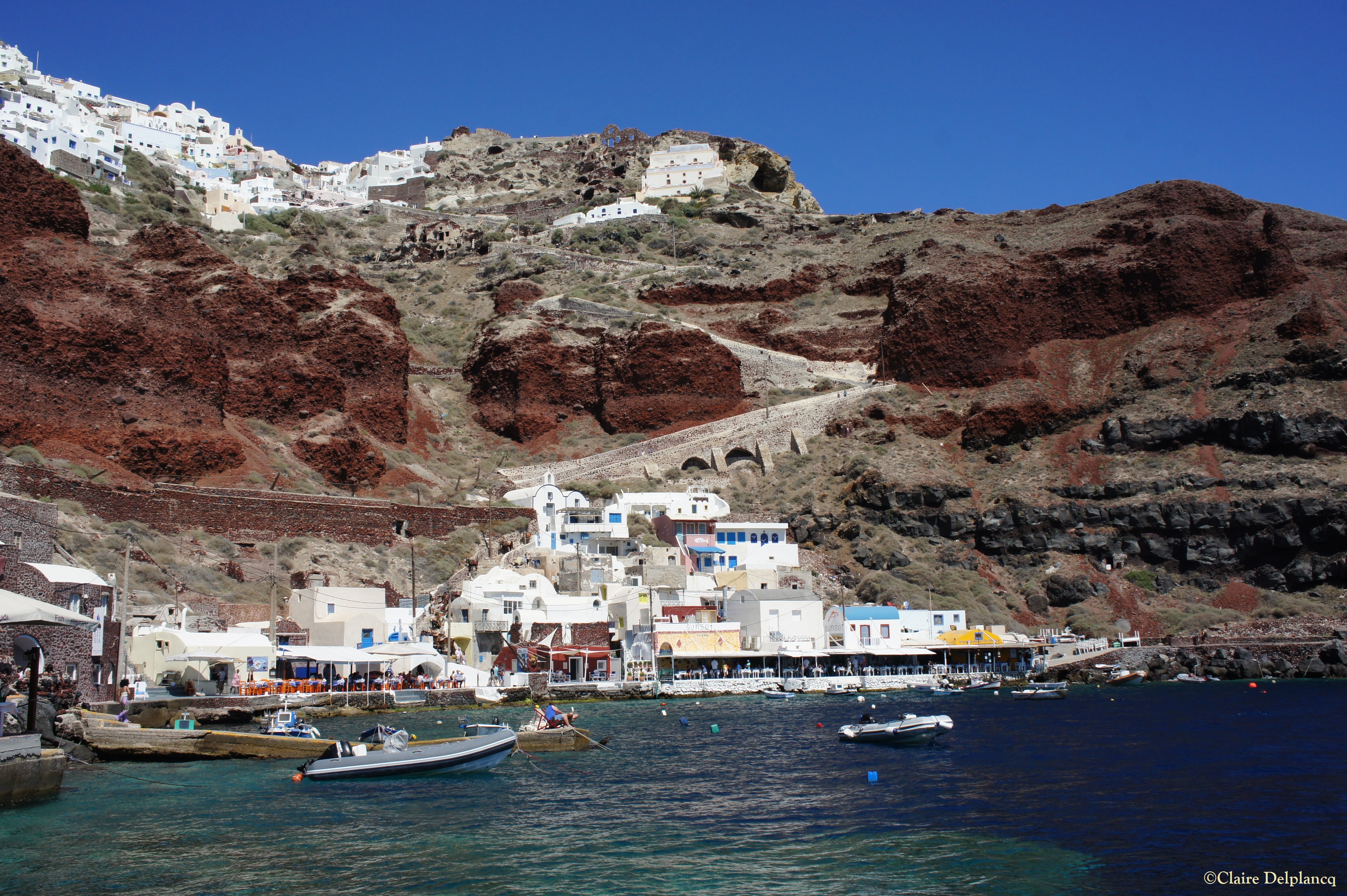 Oia's harbour Santorini