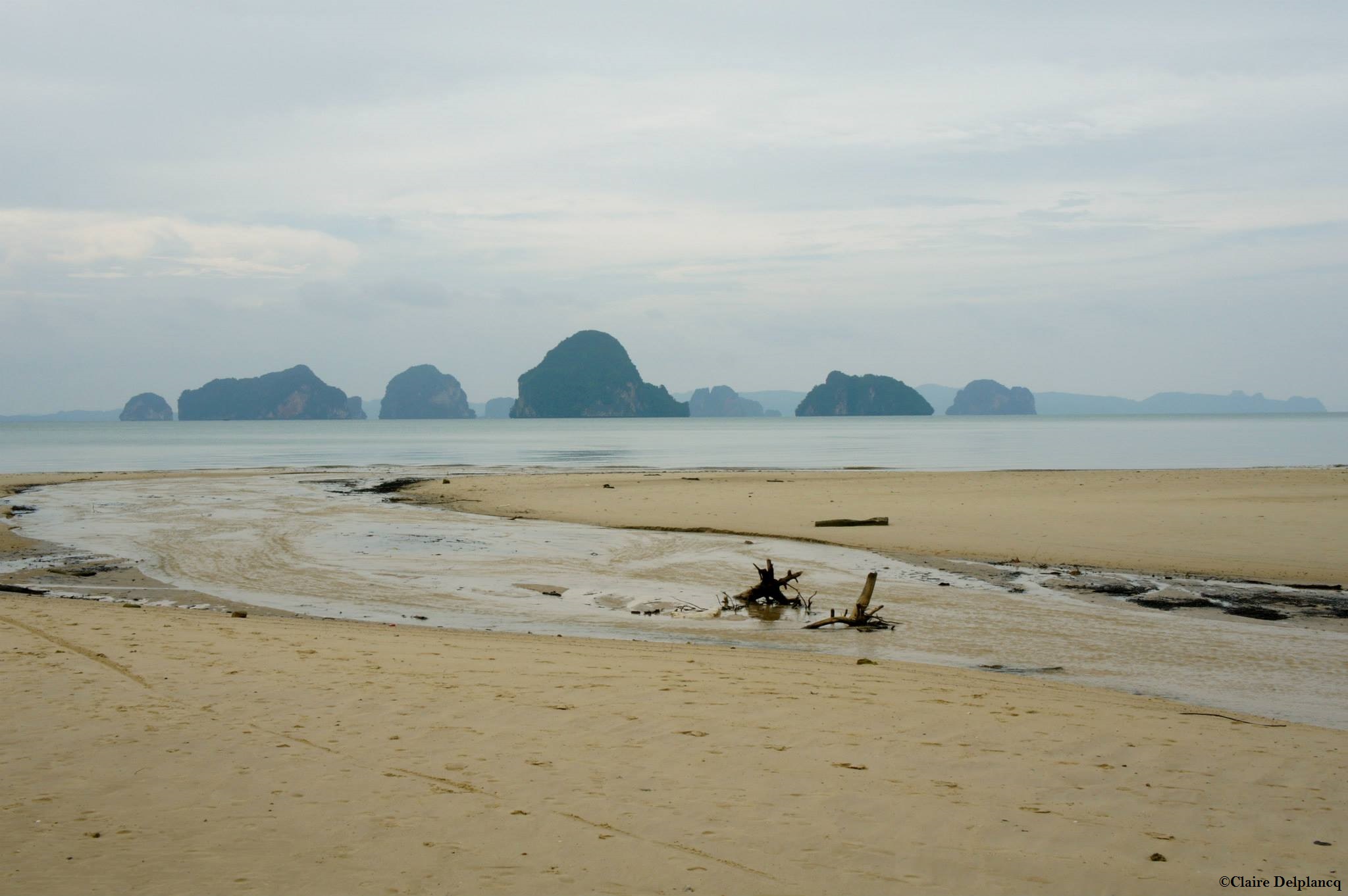 Krabi cloudy beach