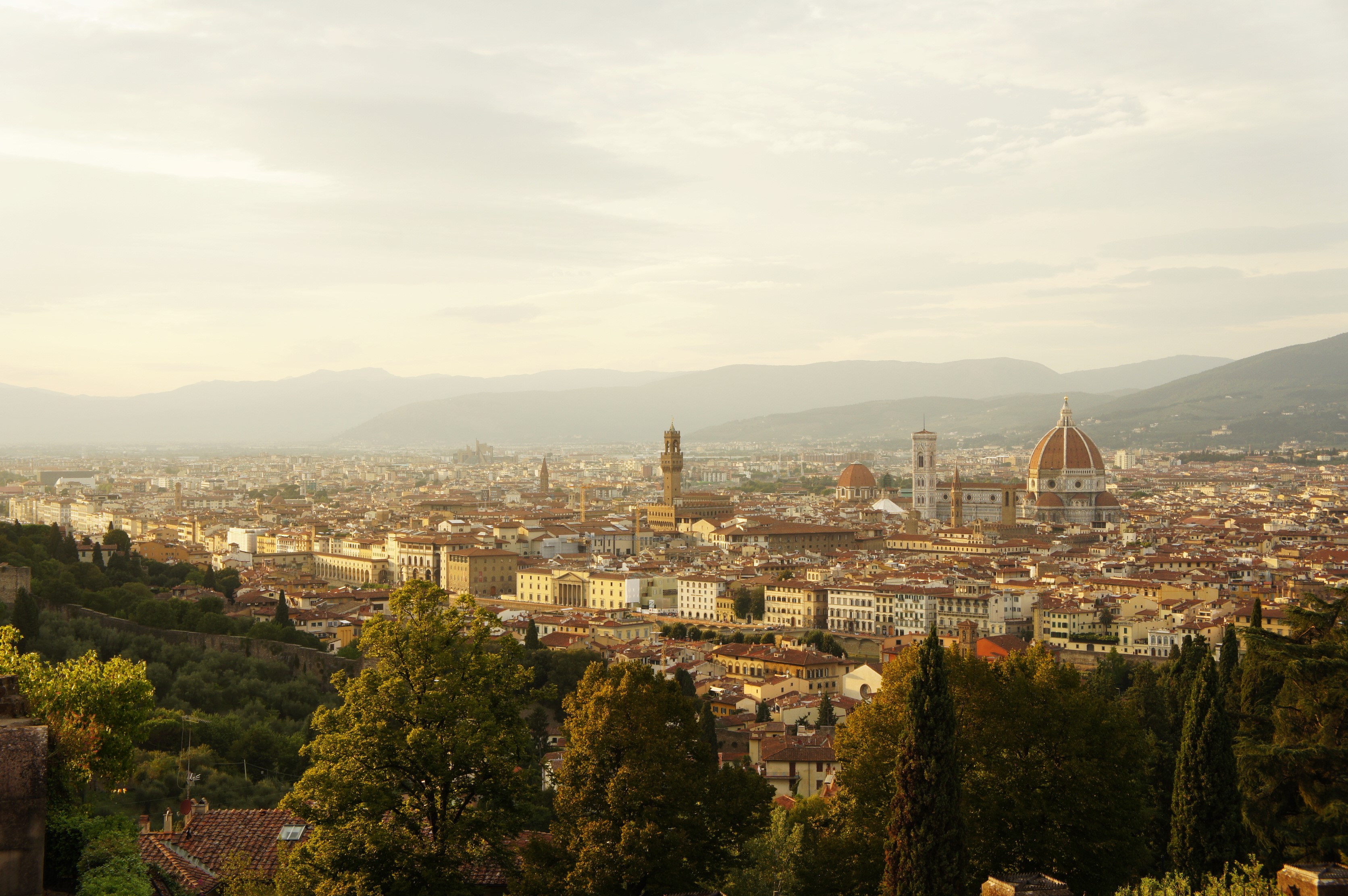 Florence sunset view