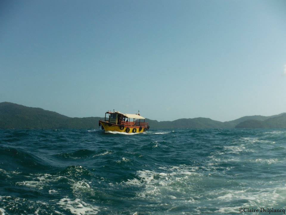 Yellow boat Ihla Grande Brazil