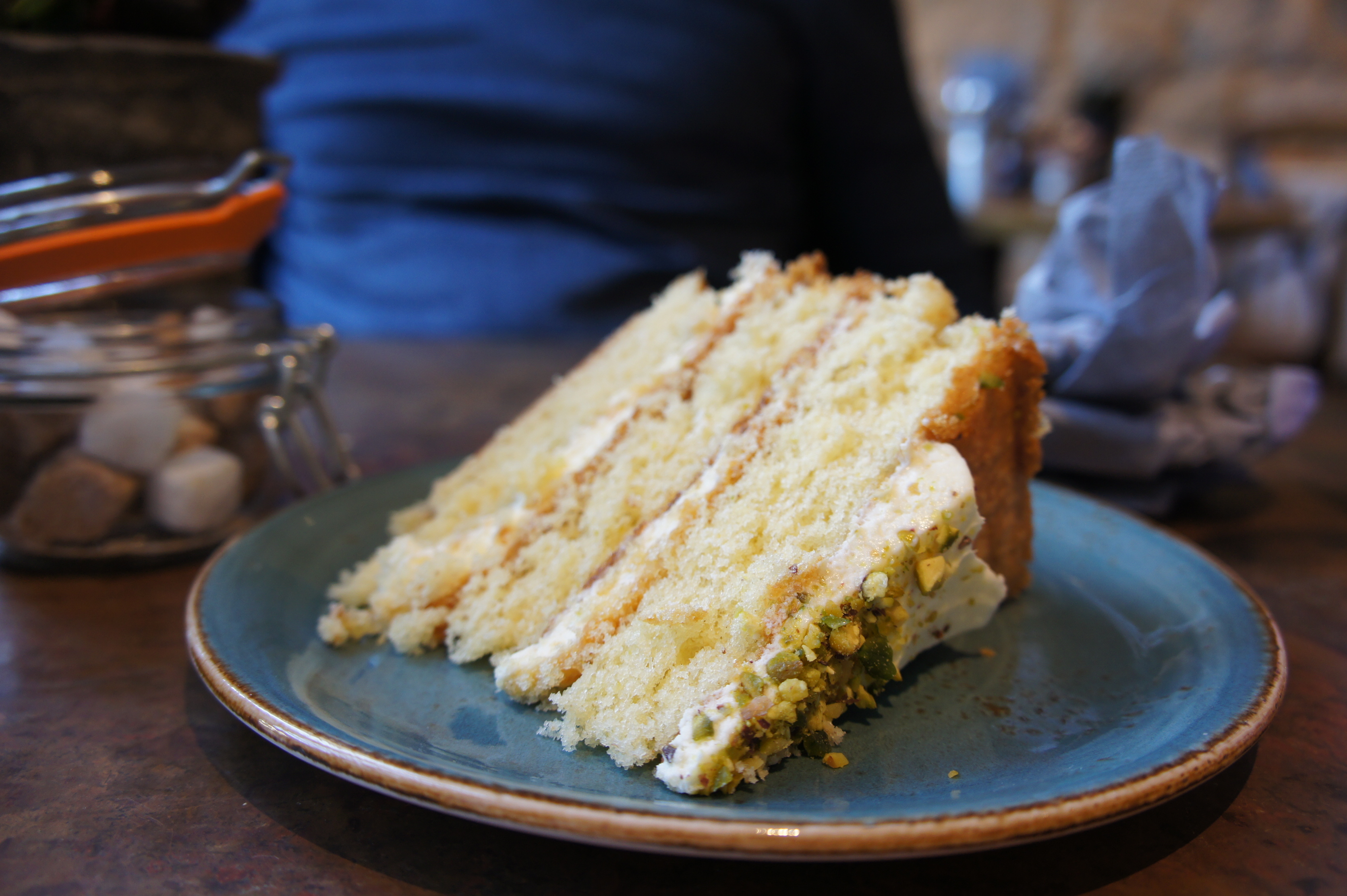 Lemon and pistachio cake The Hive Stow-on-the-Wold