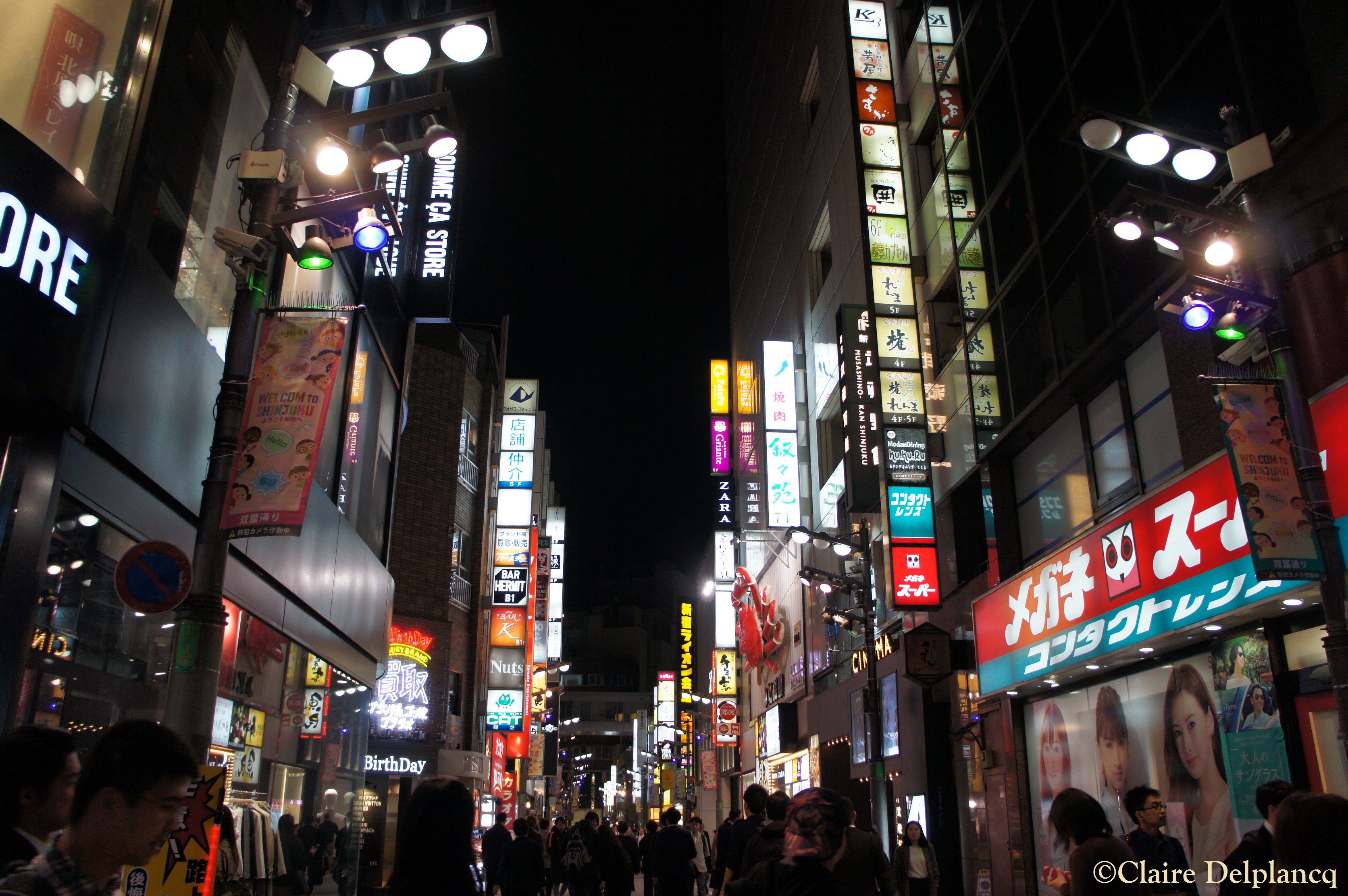 Shinjuku street at night