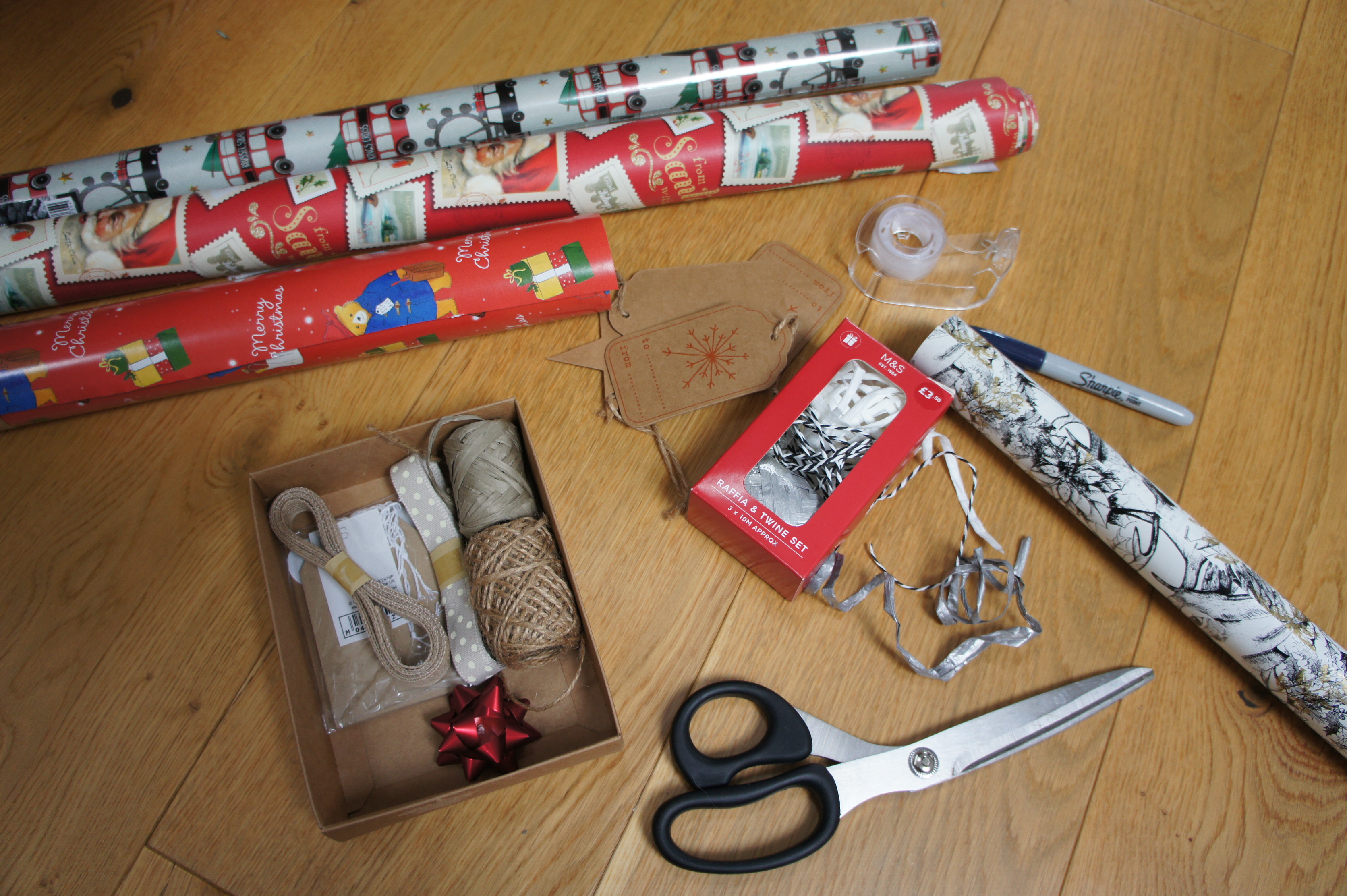 Christmas wrapping paper M&S and Paperchase