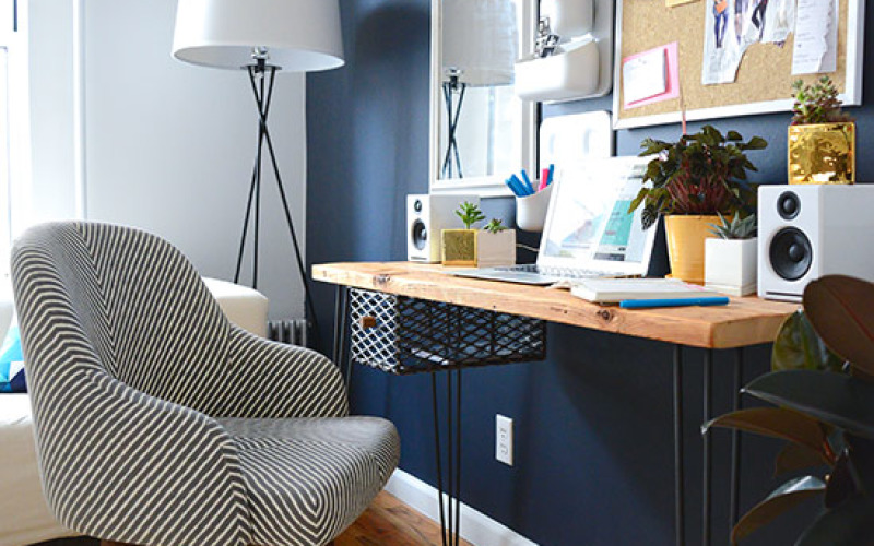 Home office navy blue inspiration