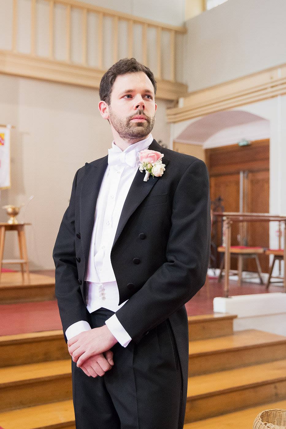 Groom white tie outfit