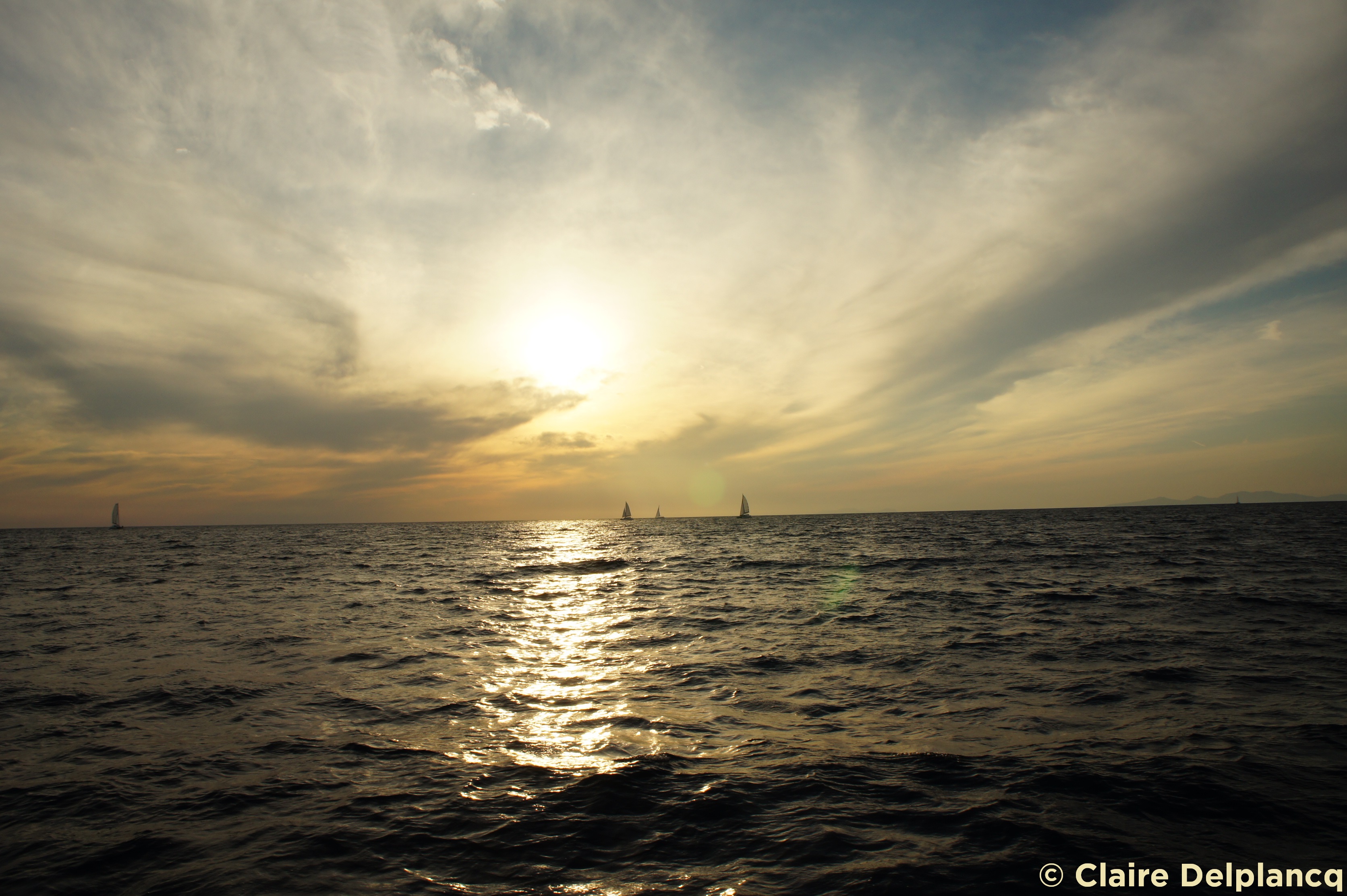 Sunset cruise in Santorini