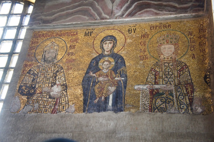 Comnenus mosaic in Hagia Sophia