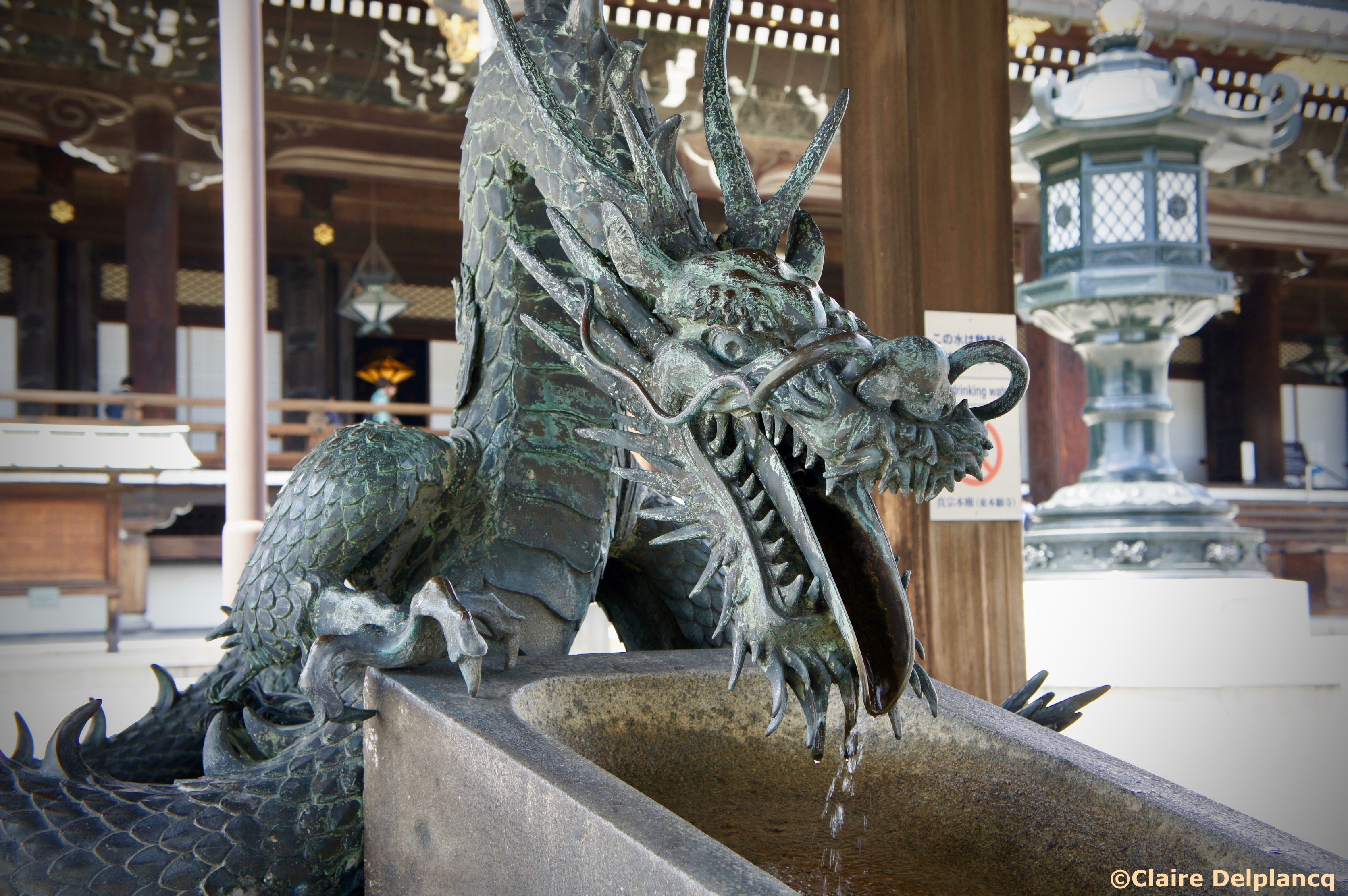 Dragon water fountain in Kyoto