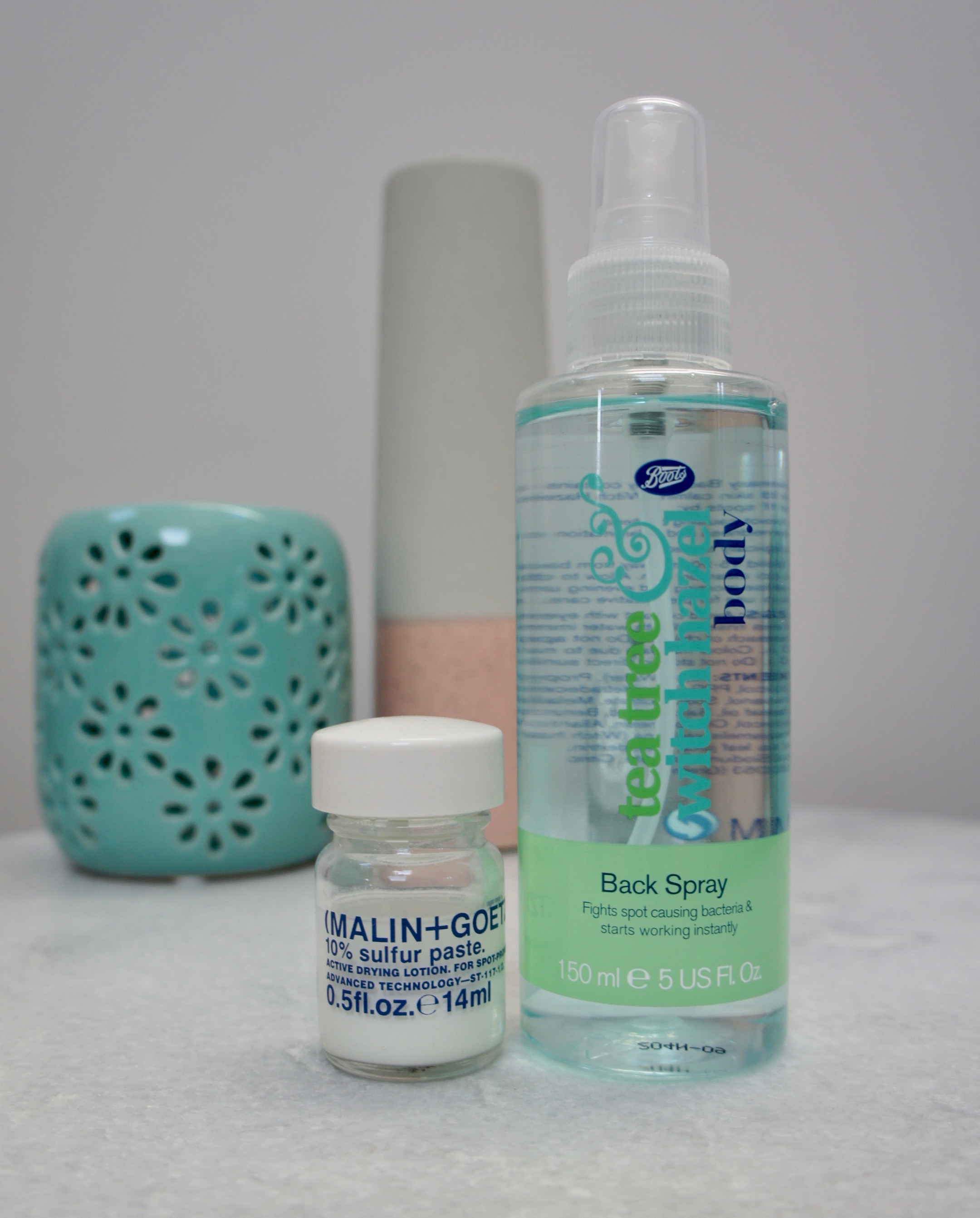 Boots Tea Tree back spray and 