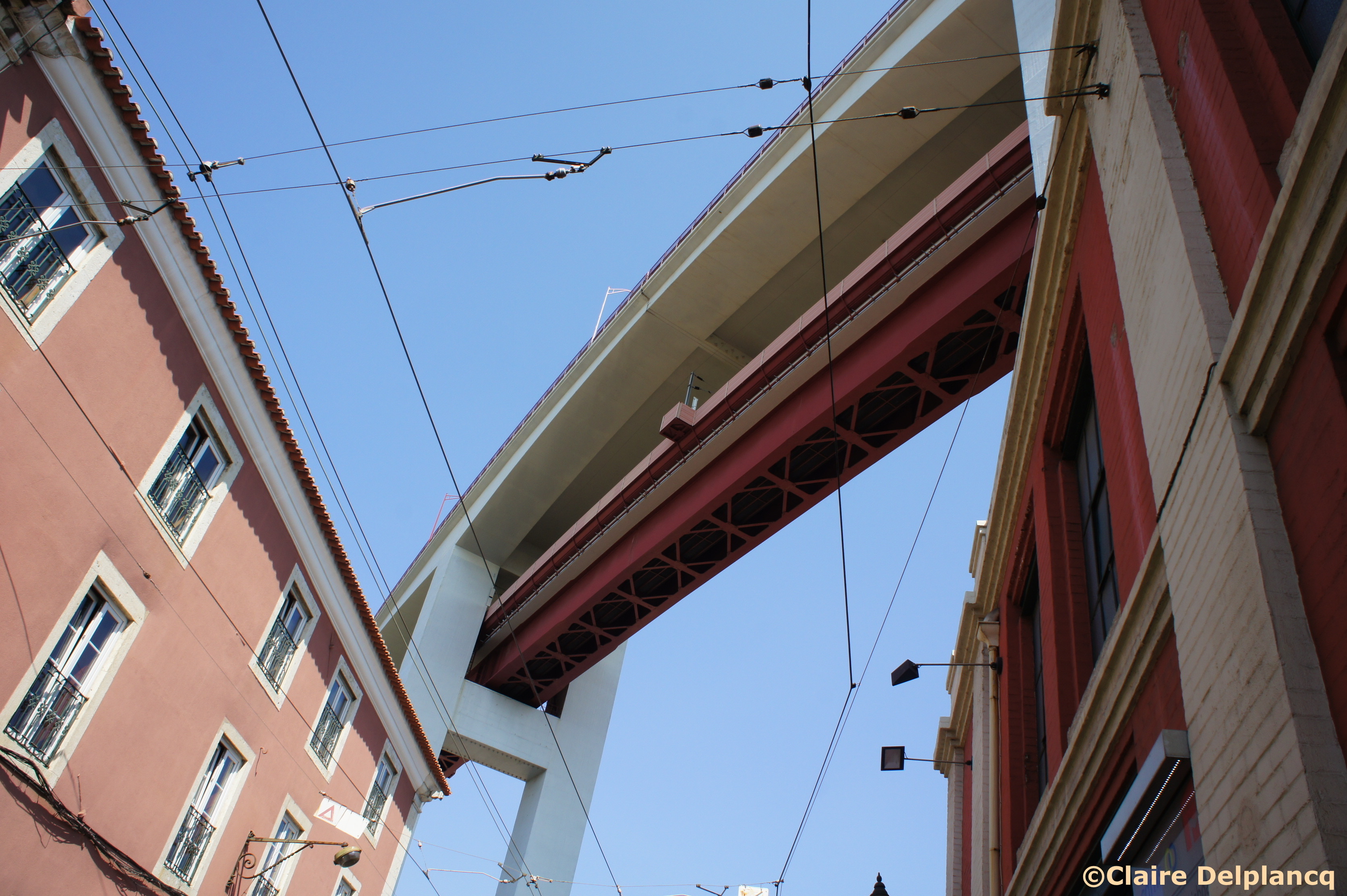 Under 25 de Abril bridge in Lisbon