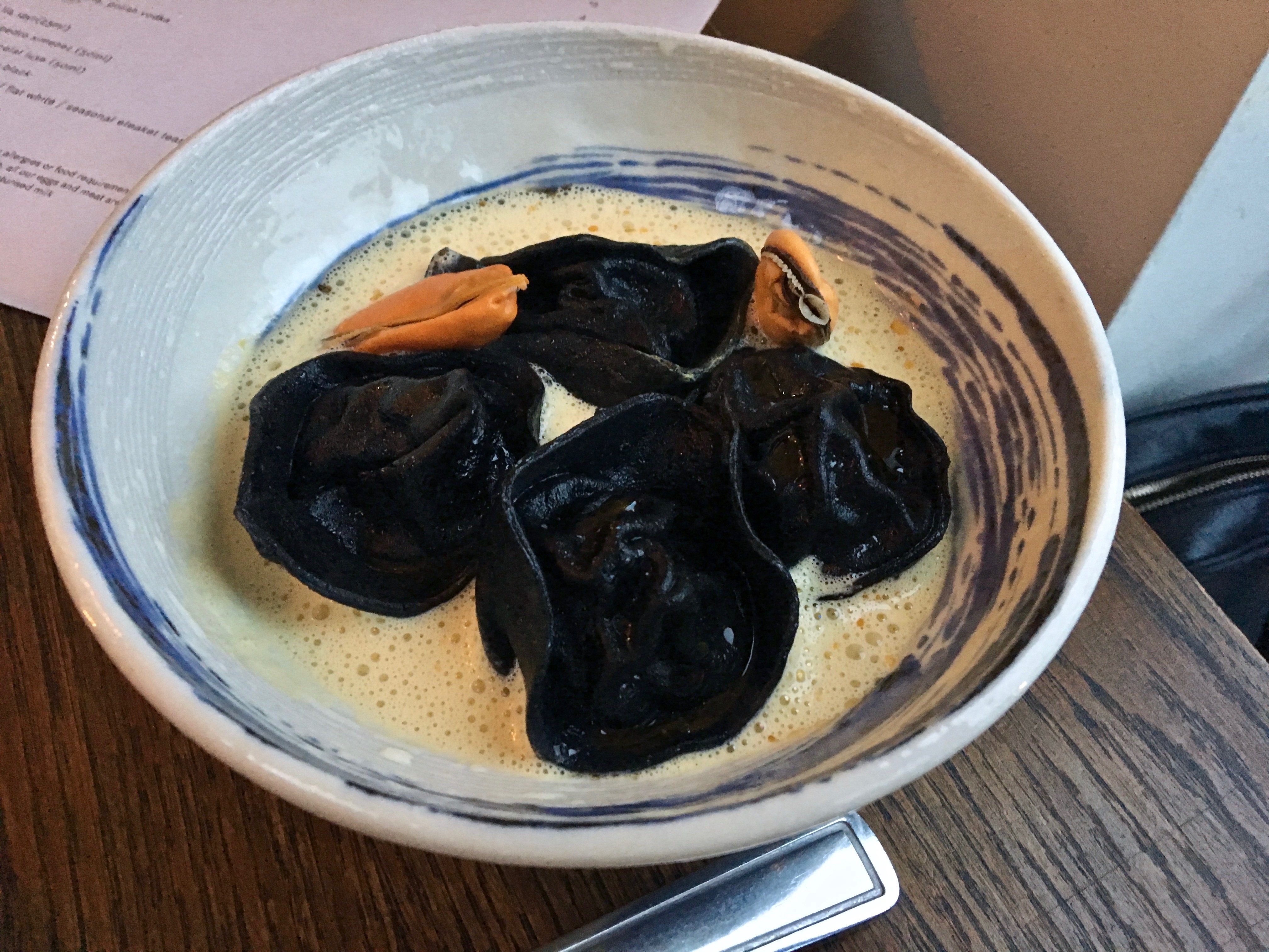 Crab and scallops tortelli in Sparrow