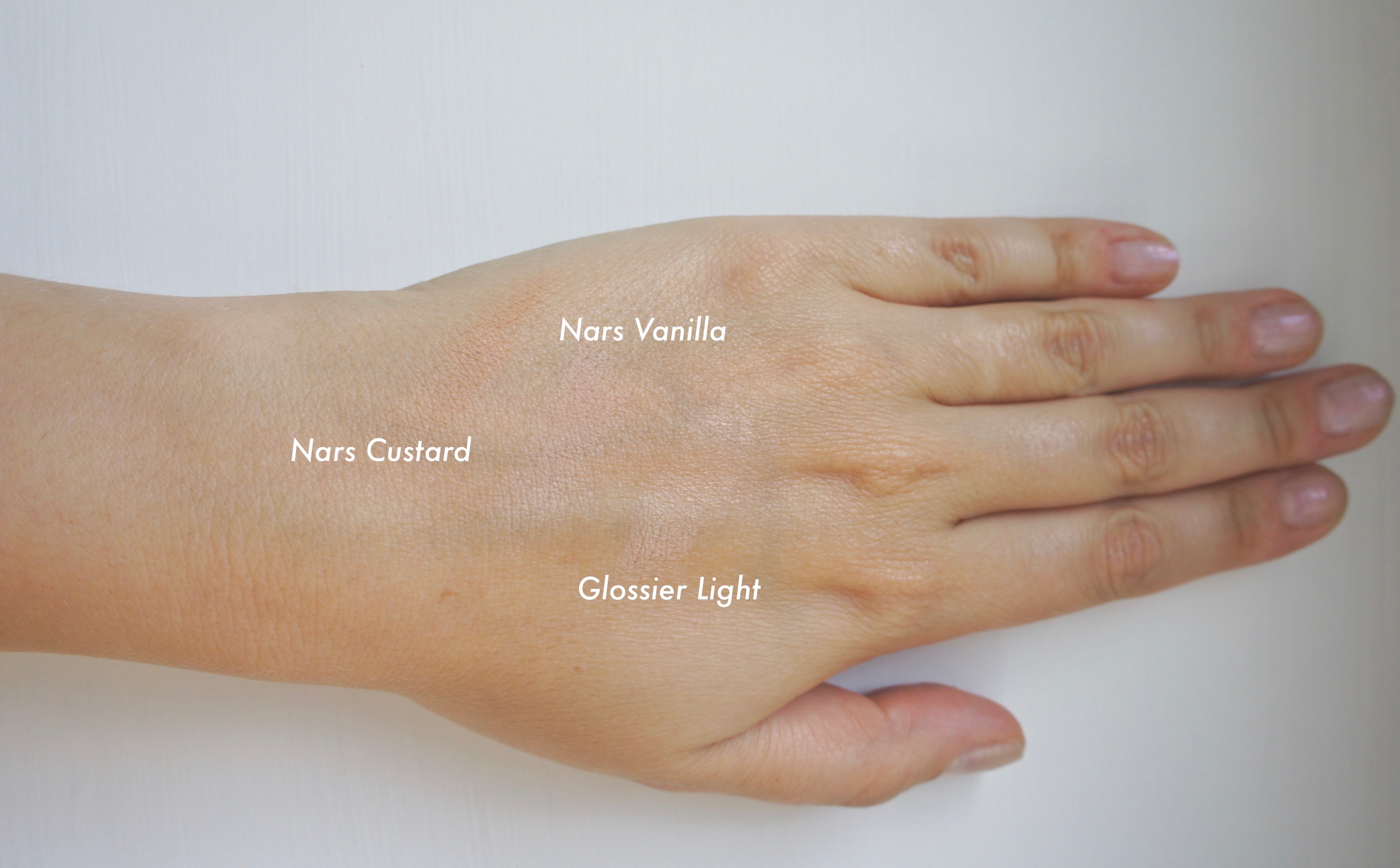 Nars Soft Matte concealer and Glossier Stretch concealer