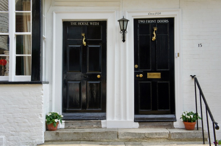 Two front doors house in Rye