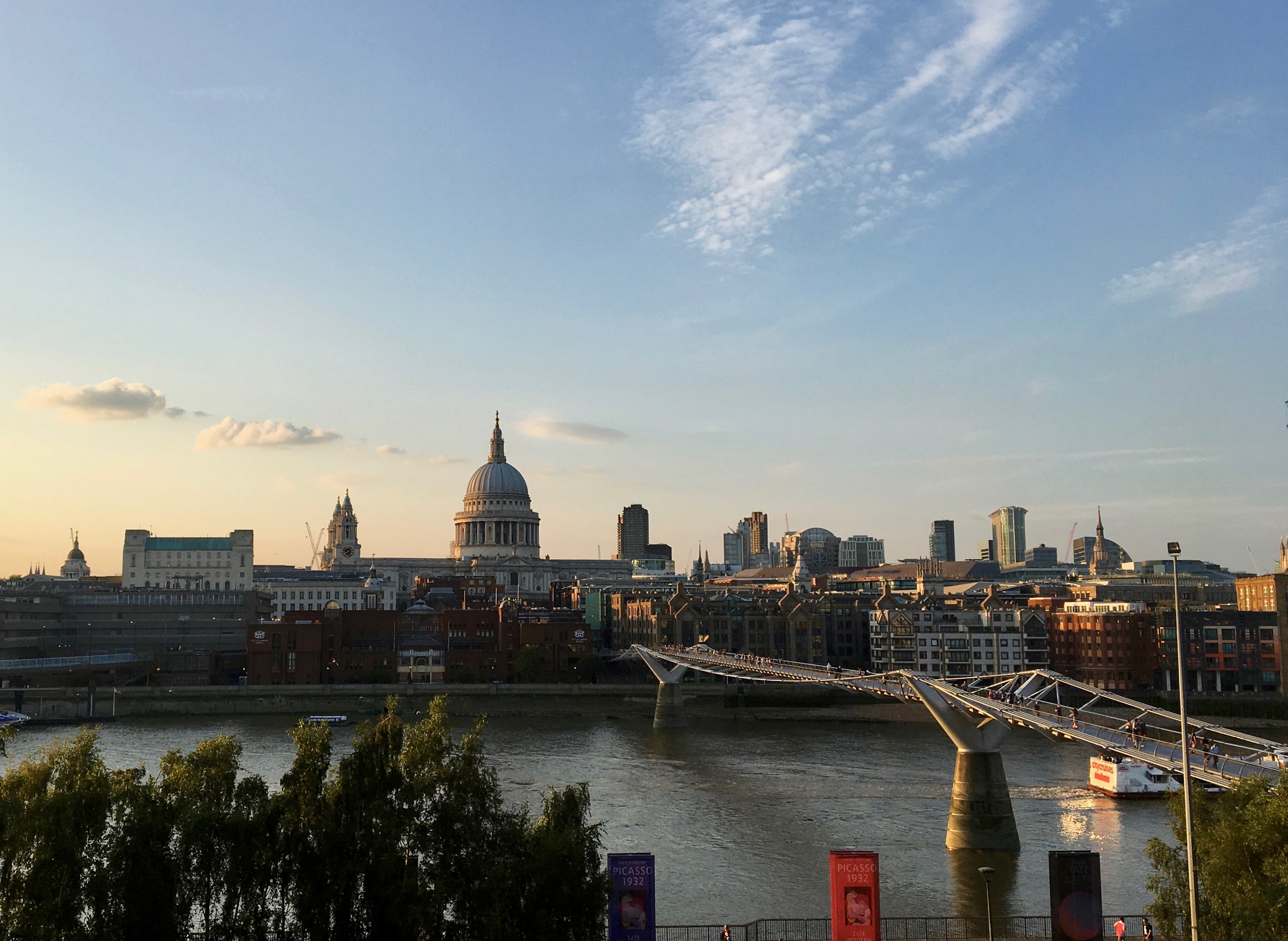 Sunset on St Paul Tate Modern London