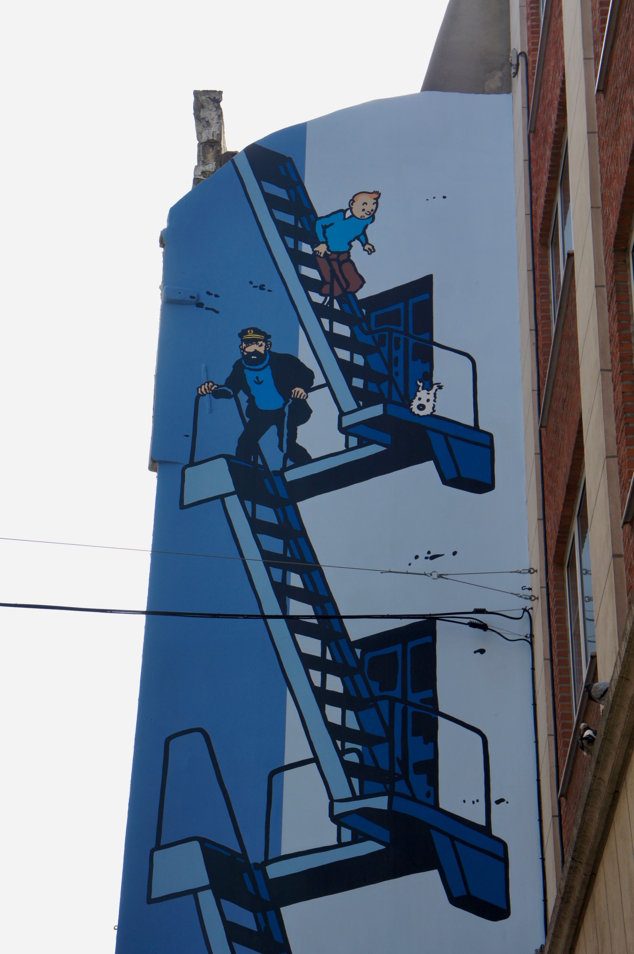 Tintin mural Brussels
