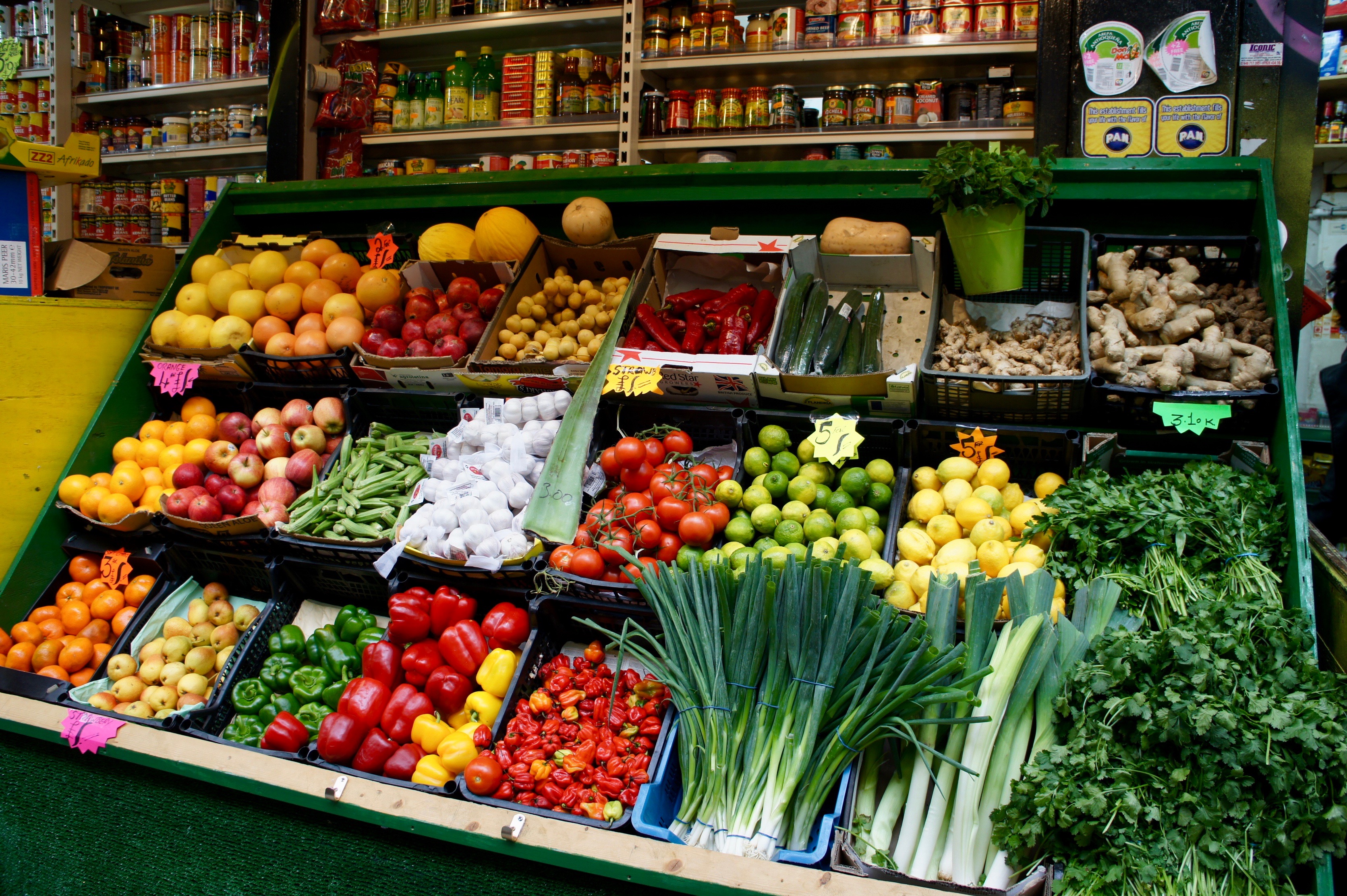 Vegetable and fruits in Brixton Market