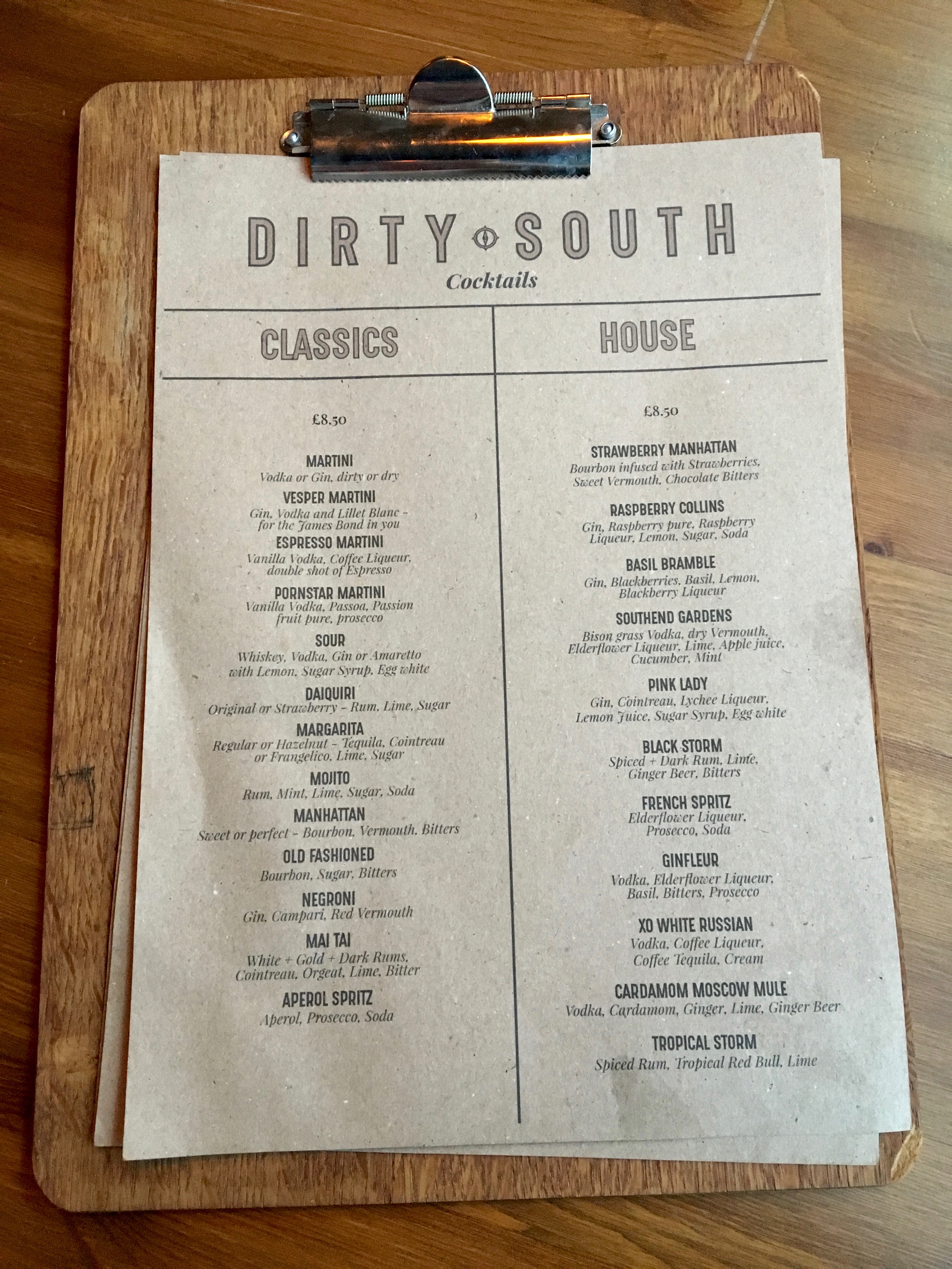 Dirty-South-Cocktail-menu