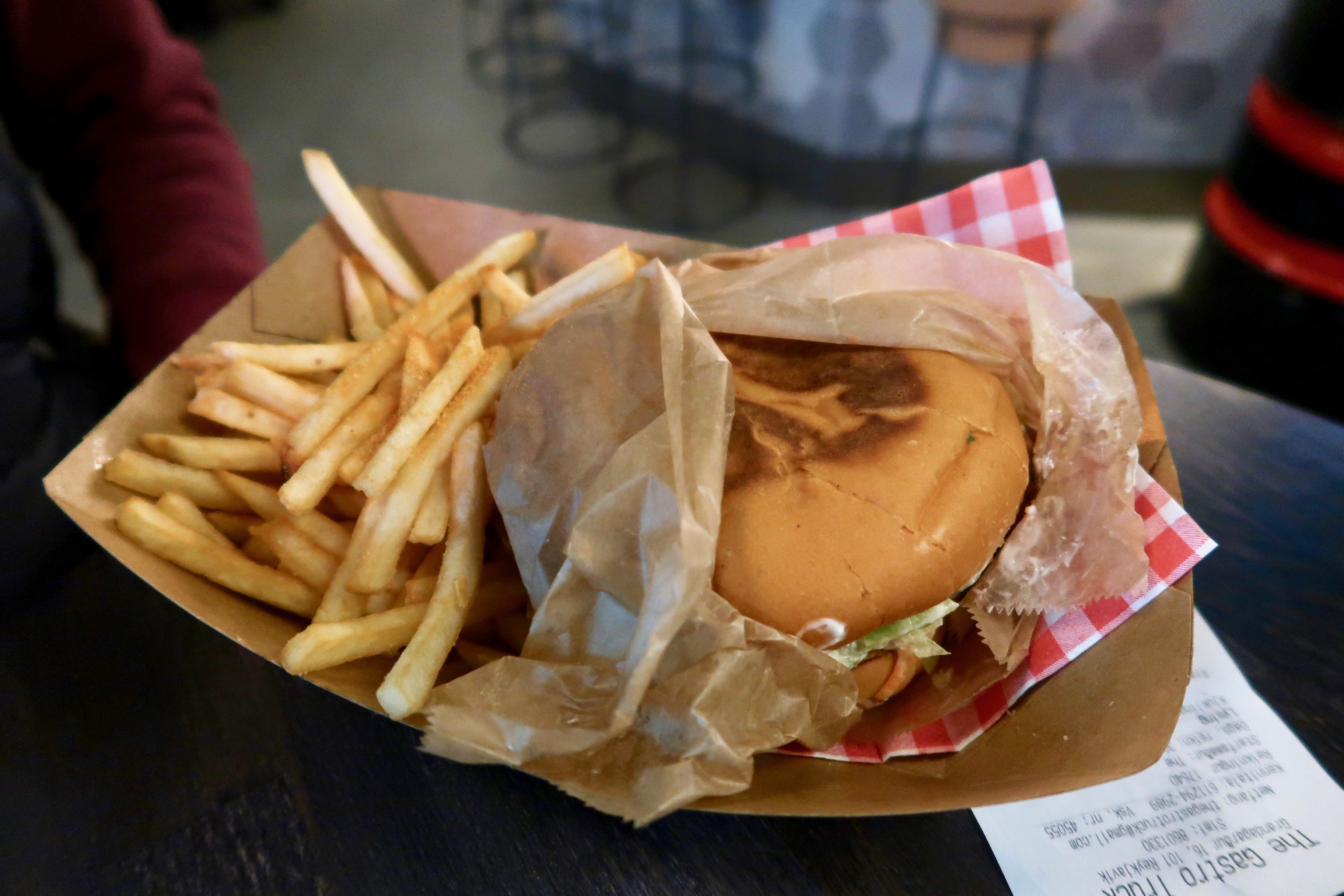 Chicken burger at Grandi Mathöll Reykjavik Iceland