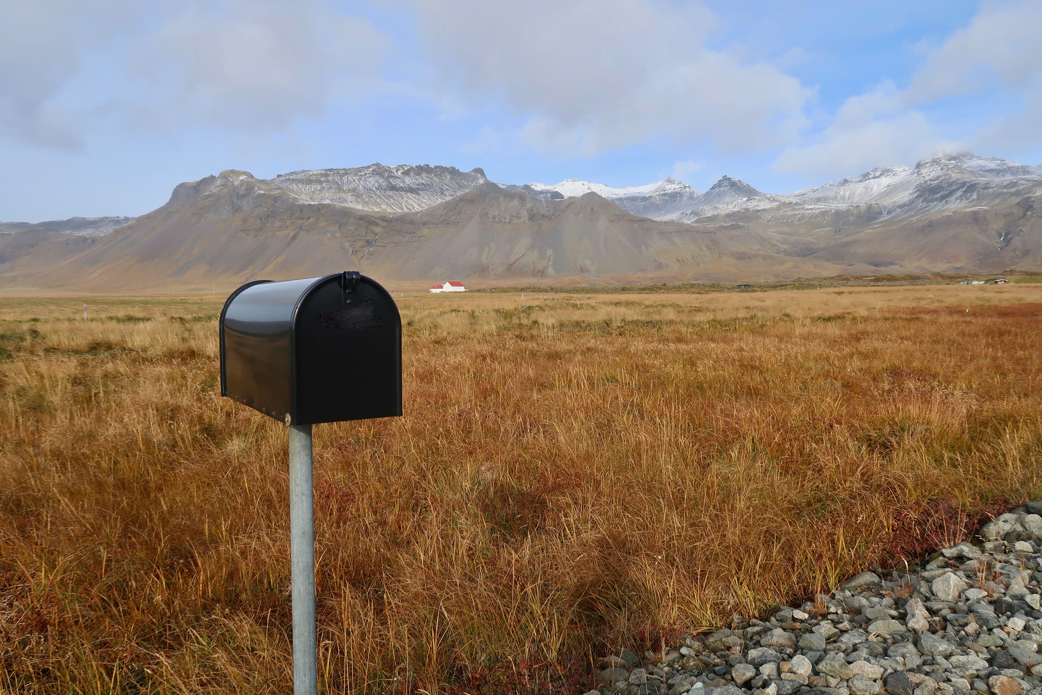 Iceland roadtrip on west coast mail box