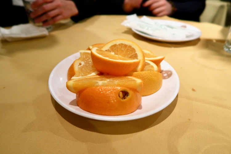 Orange slices Four Seasons Chinatown London