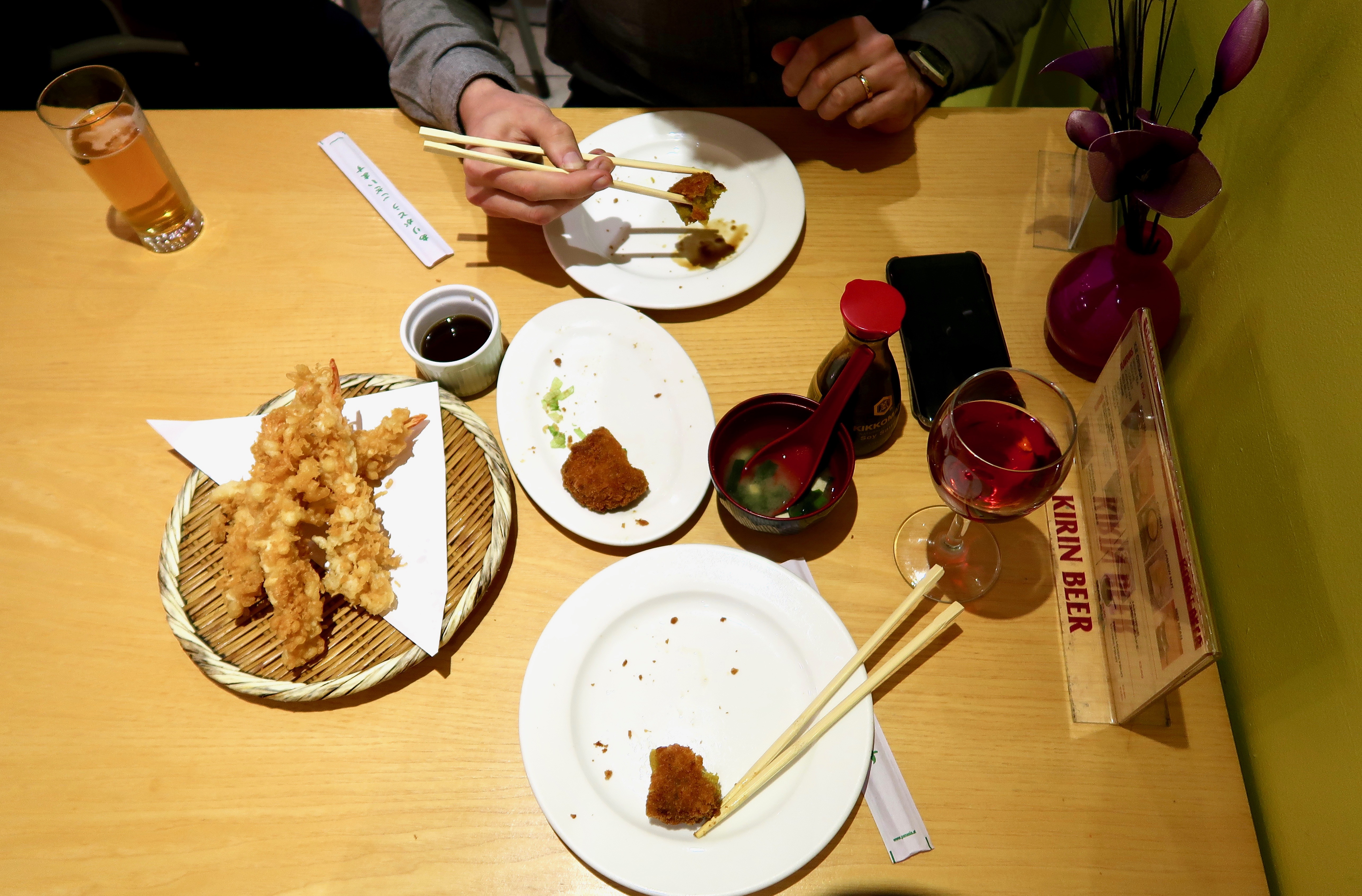 Sapporo Ichiban prawns tempura