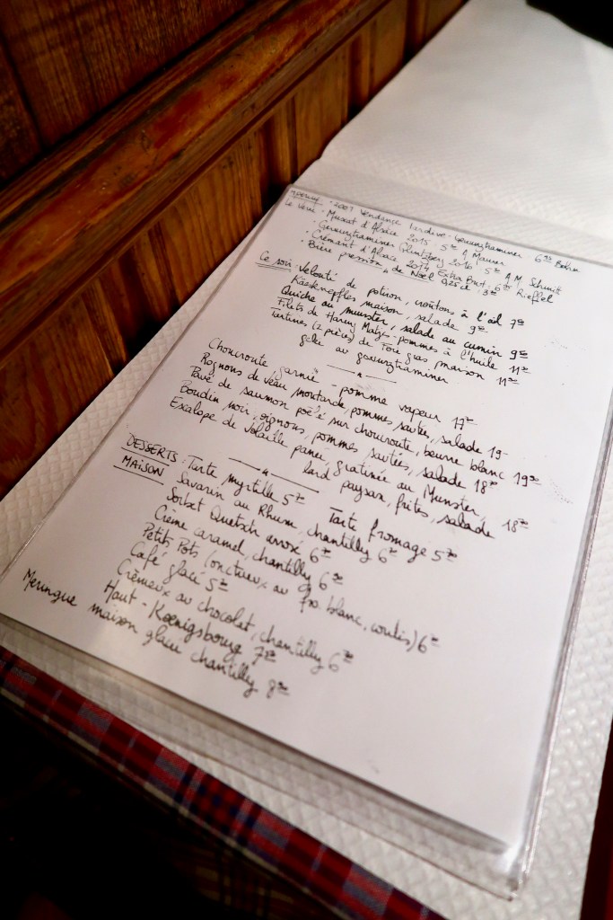 Au Pont Corbeau menu