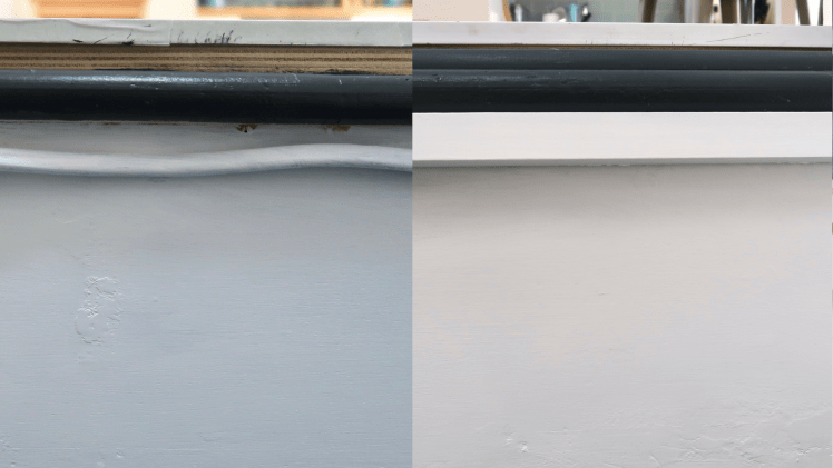 Staircase finishing touches before and after