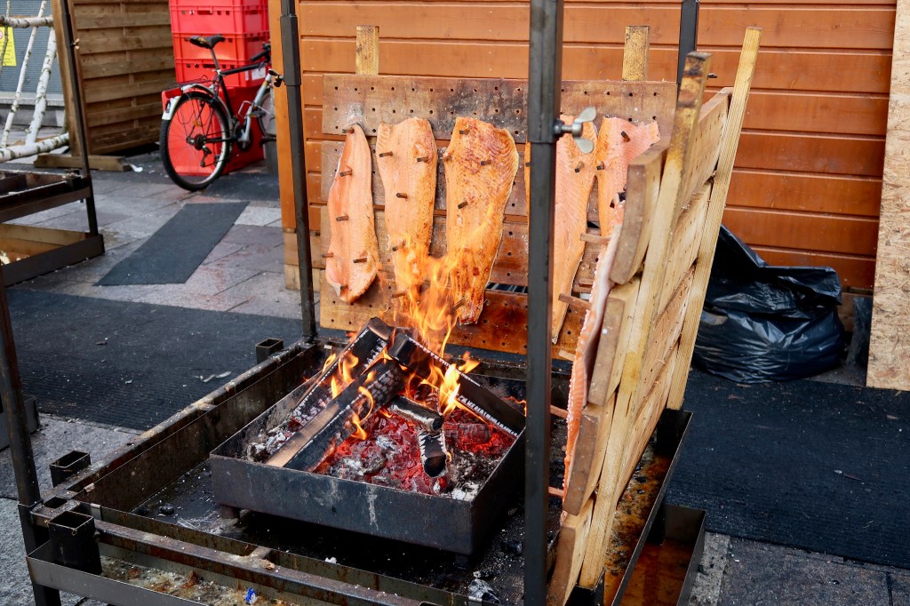 Smoked salmon Strasbourg Christmas Market