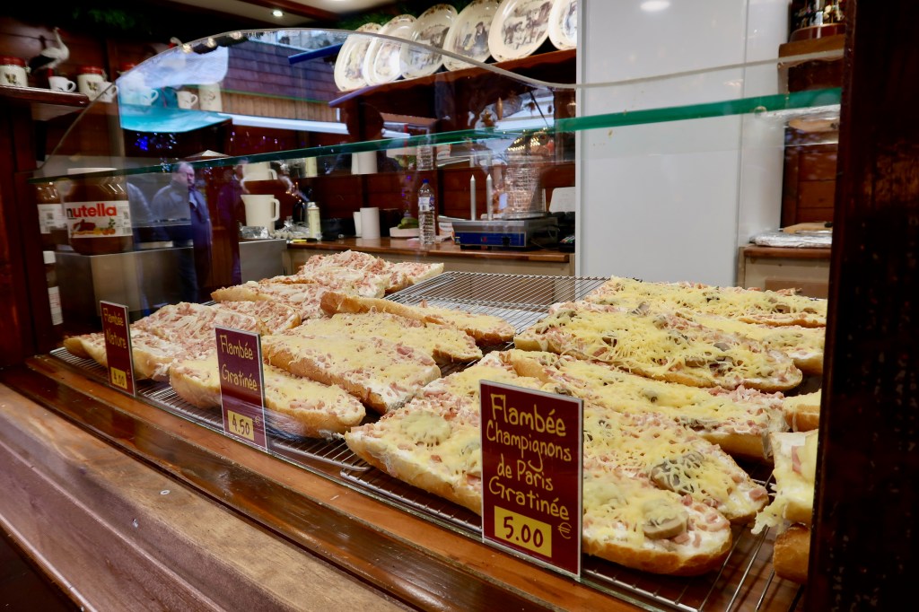 Tartine tarte flambée Strasbourg Christmas market