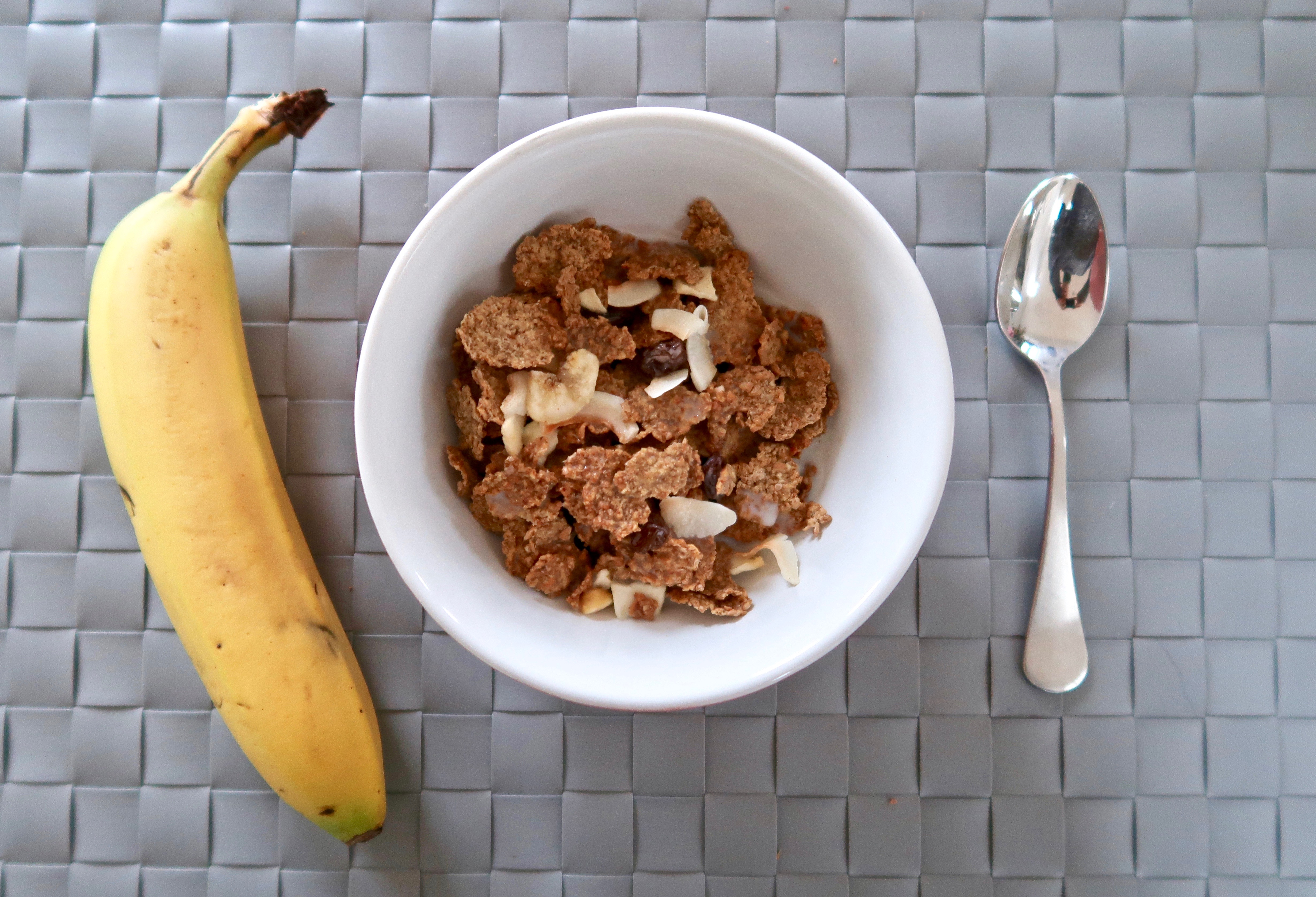 Vegan breakfast cereals and black coffee
