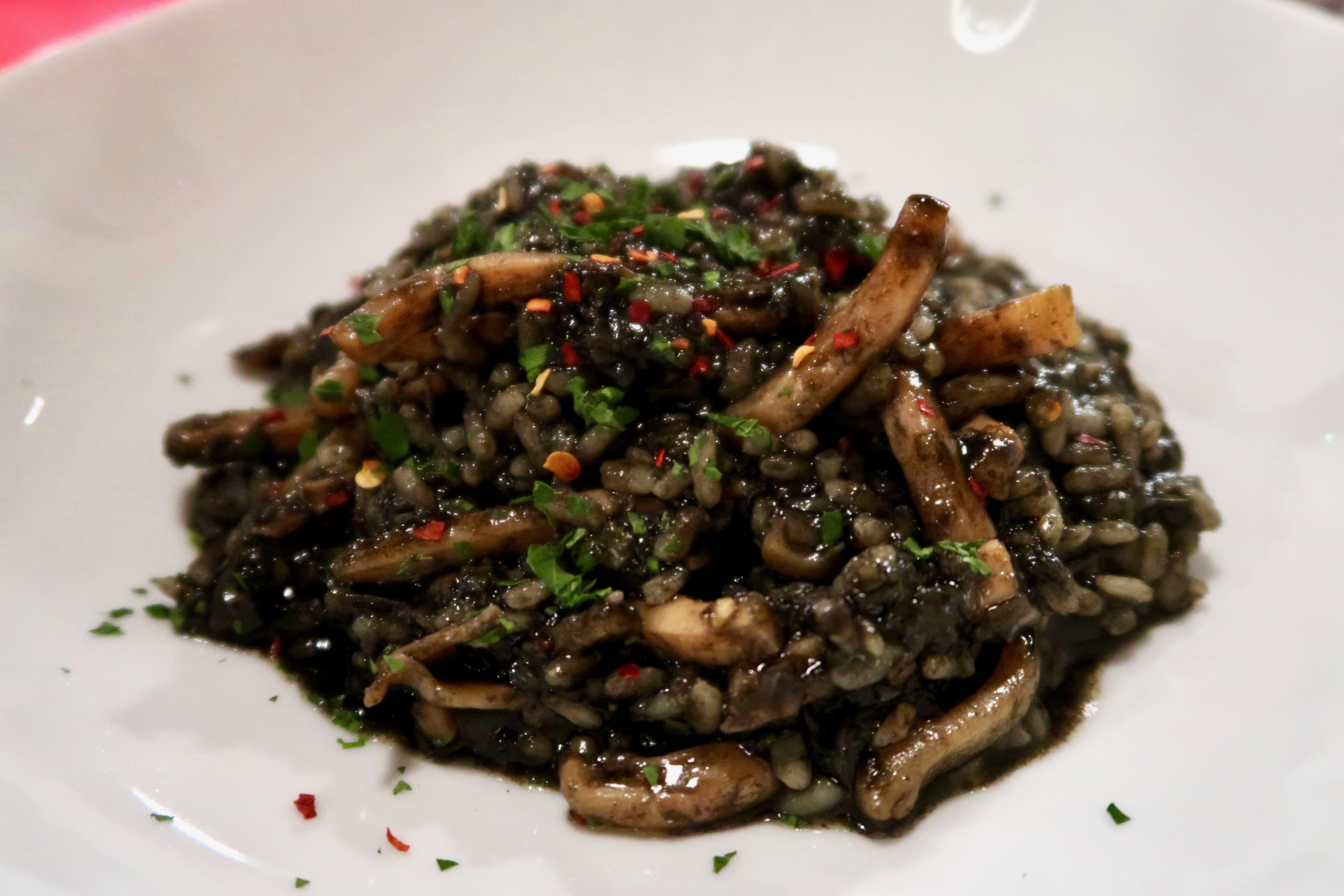 L'Oculto squid ink sauce and rice