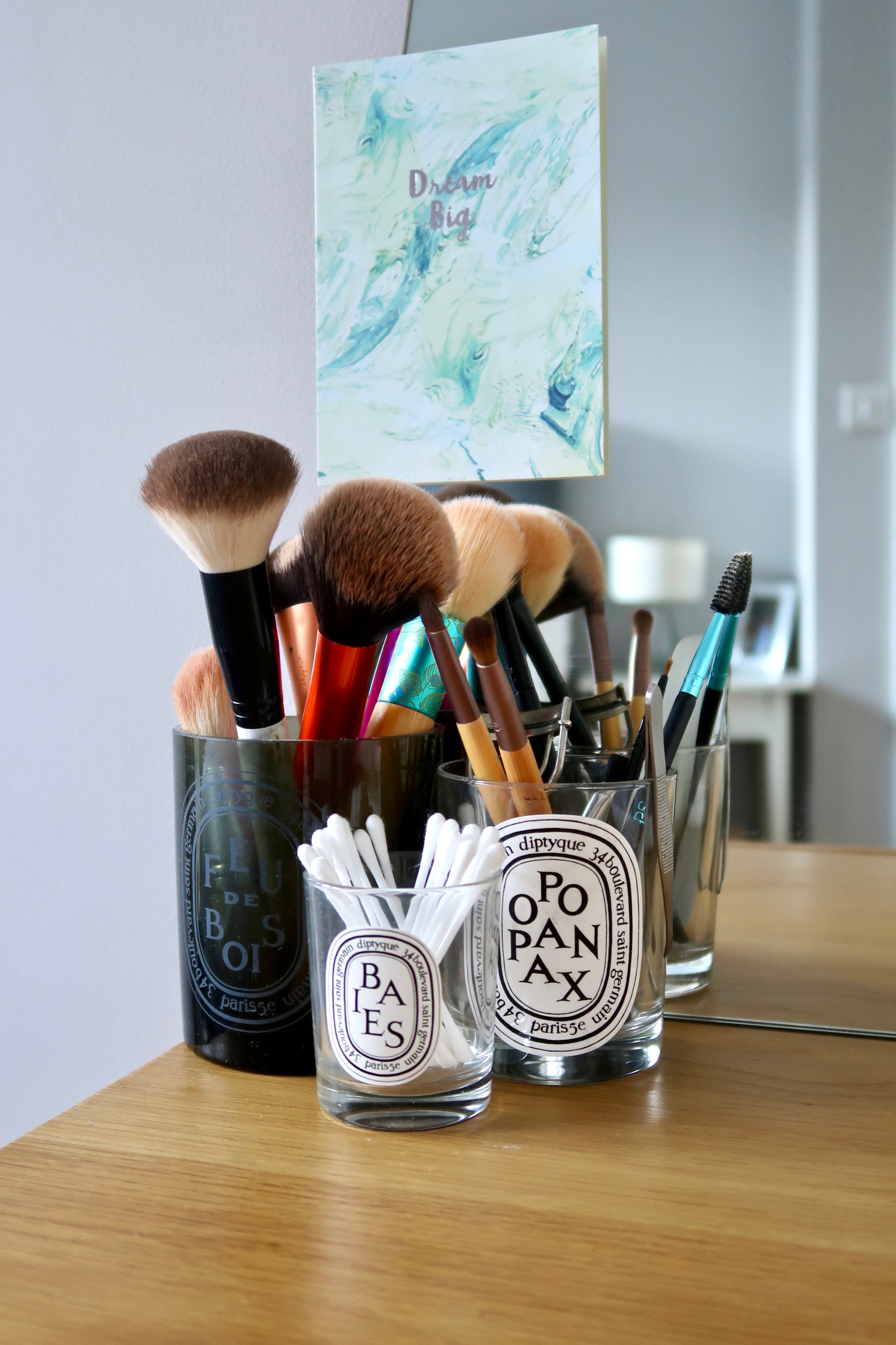 Diptyque makeup brush holders