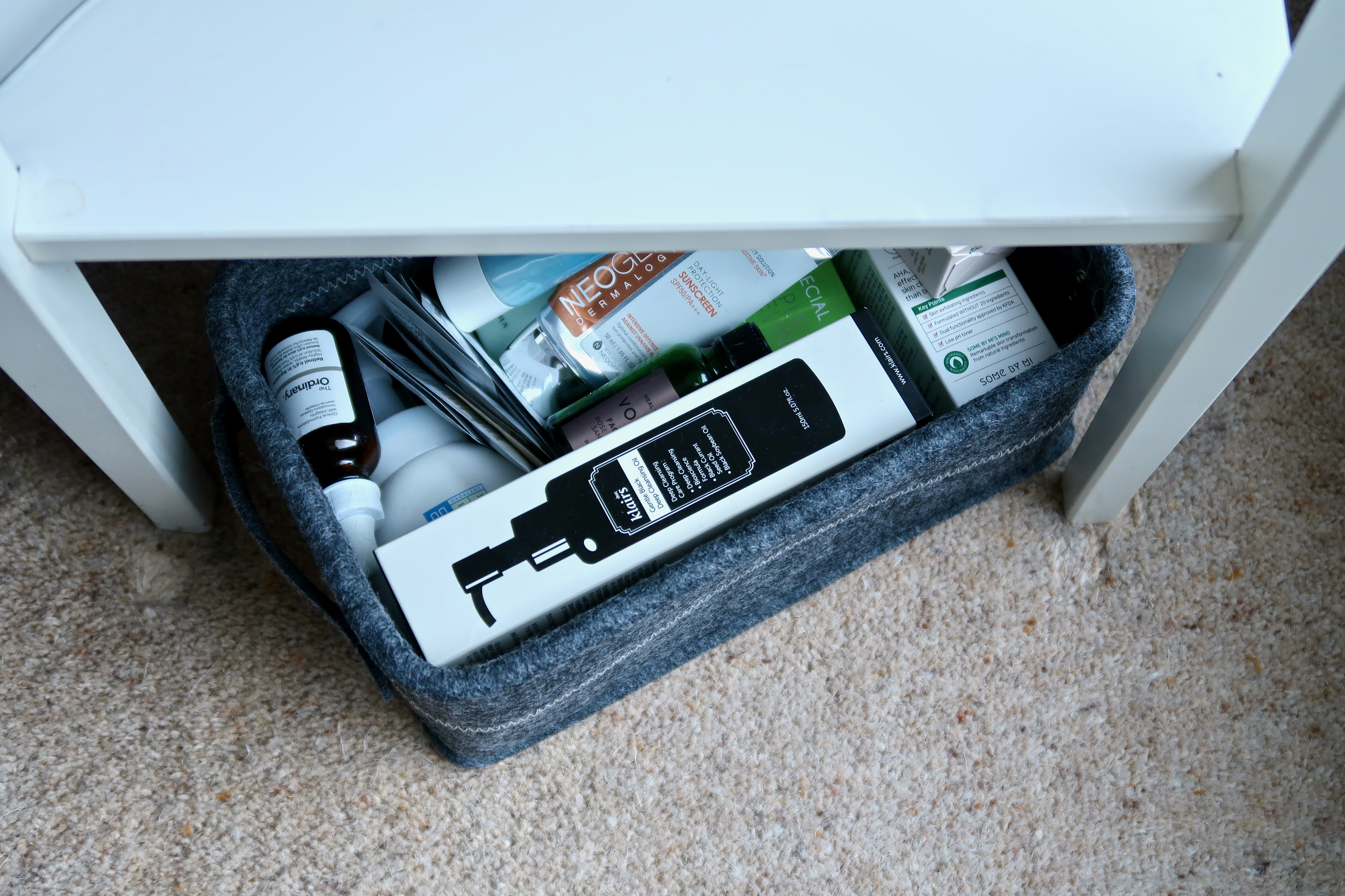 TK Maxx felt storage box skincare