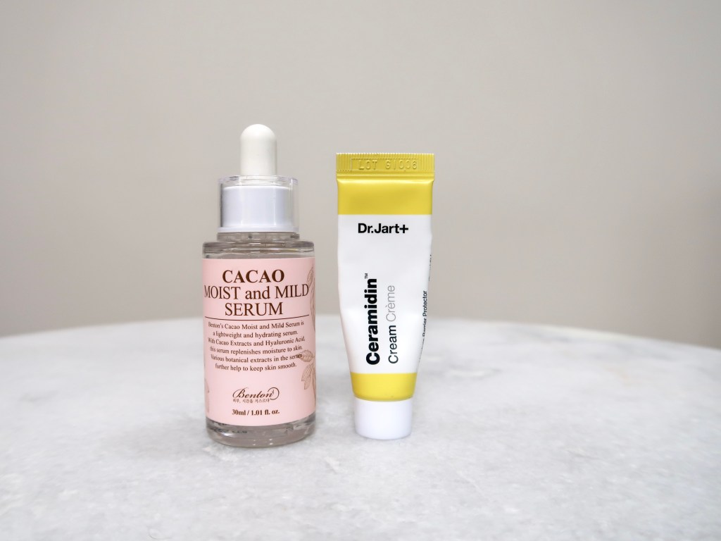 Korean skincare hydrating serums and creams