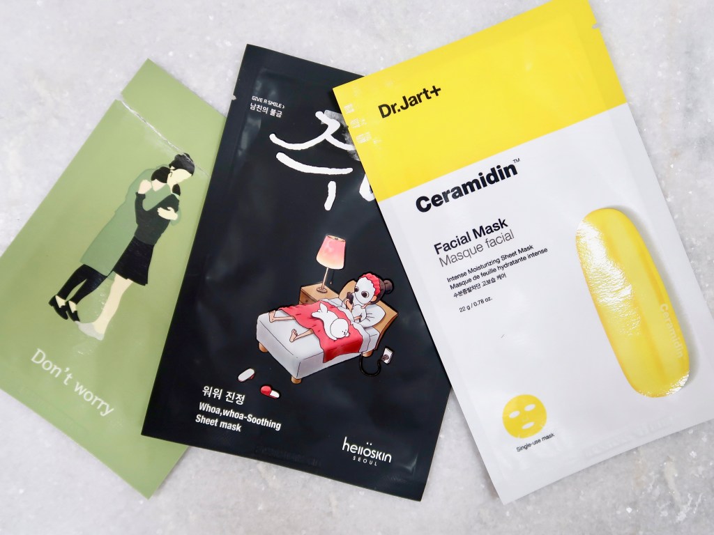 Korean skincare sheet masks