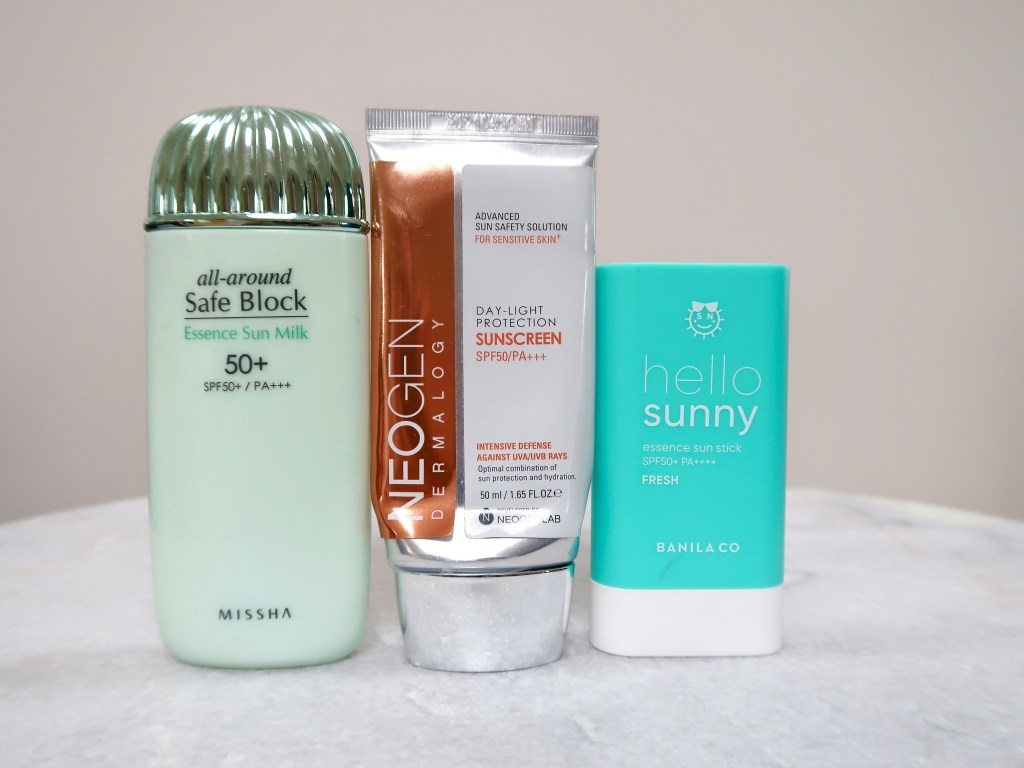 Korean skincare sunscreens