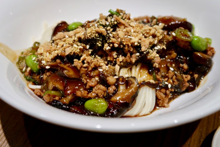 Din Tai Fung London mushroom and edamame noodles